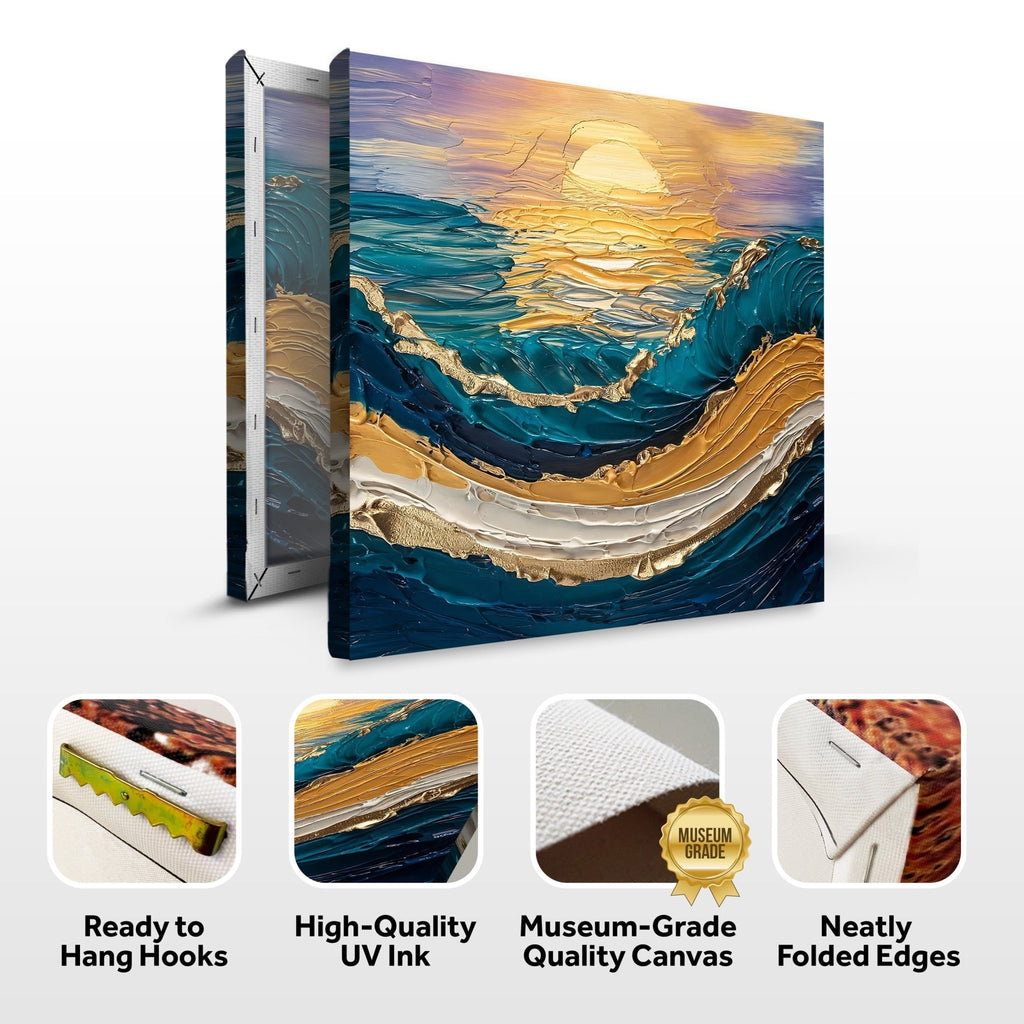 Golden Hour Impasto Wall Art - Two & Gathered