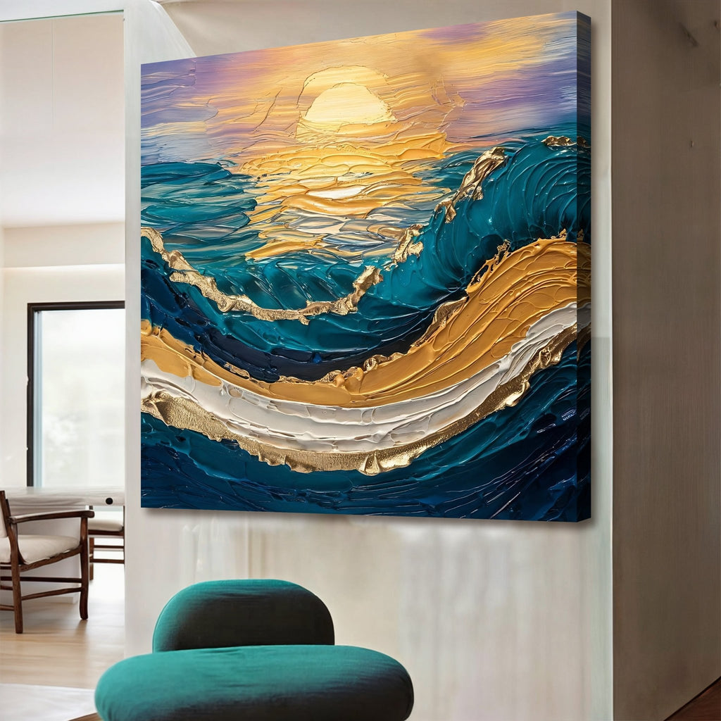 Golden Hour Impasto Wall Art - Two & Gathered