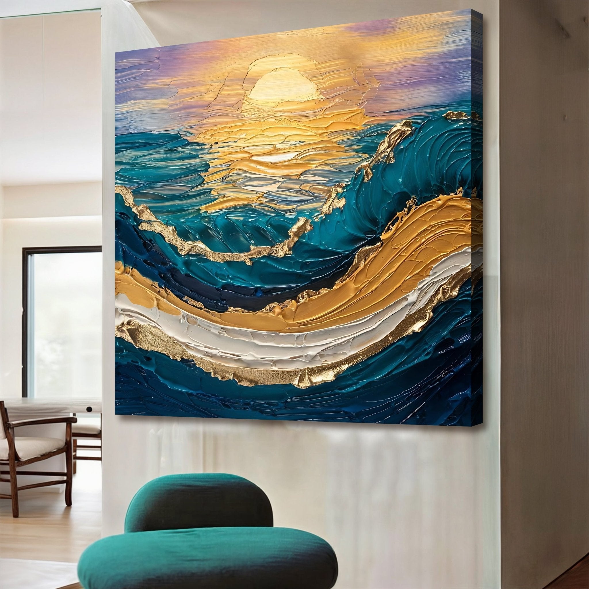 Golden Hour Impasto Wall Art - Two & Gathered