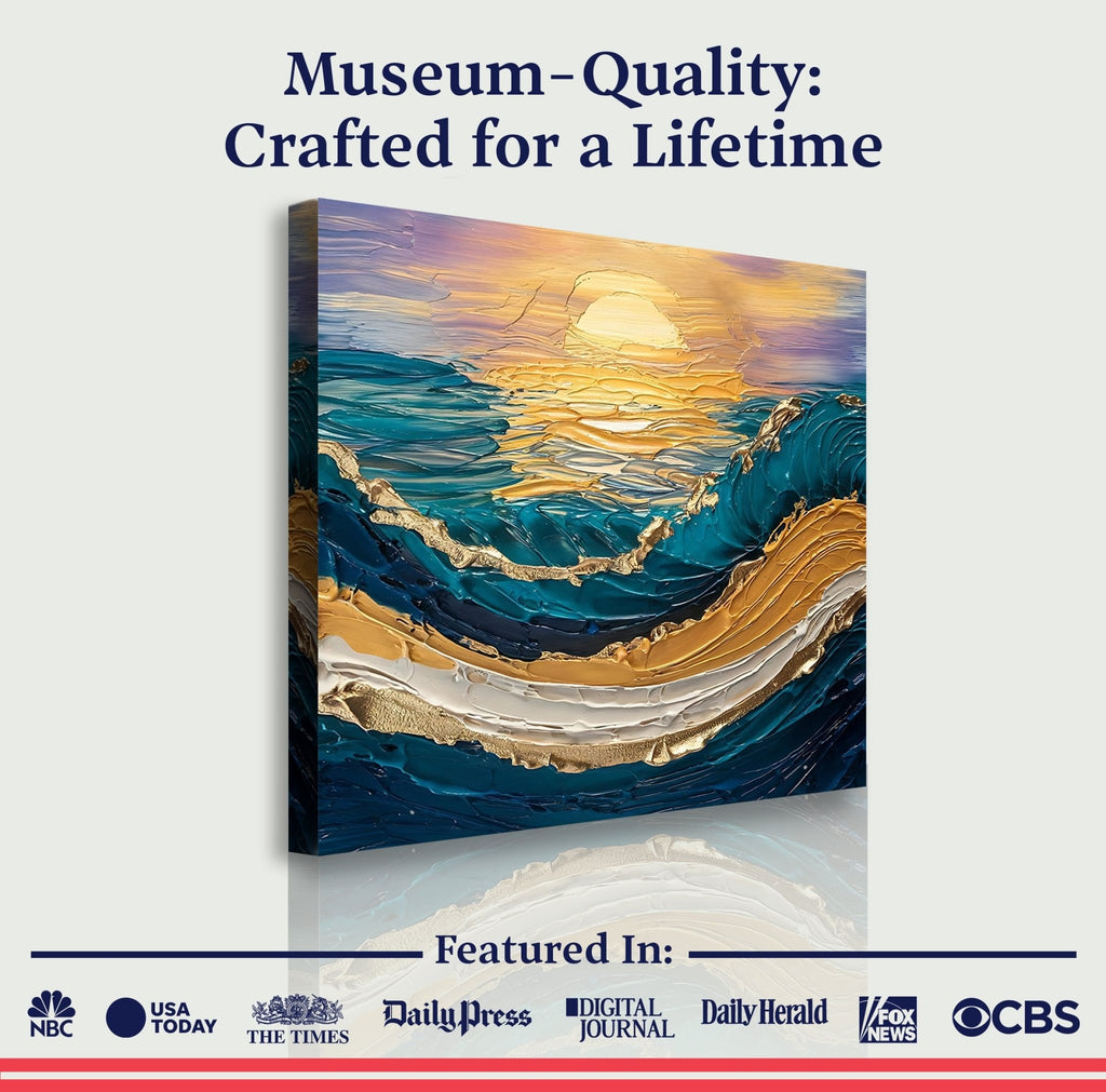Golden Hour Impasto Wall Art - Two & Gathered