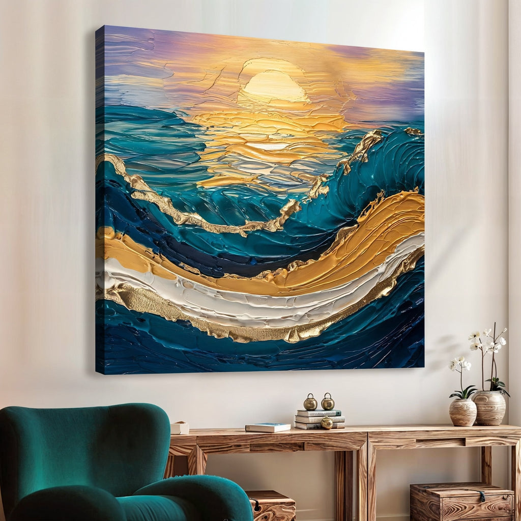 Golden Hour Impasto Wall Art - Two & Gathered