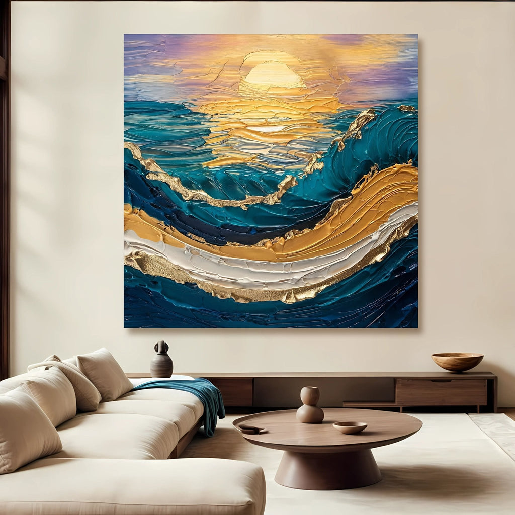 Golden Hour Impasto Wall Art - Two & Gathered
