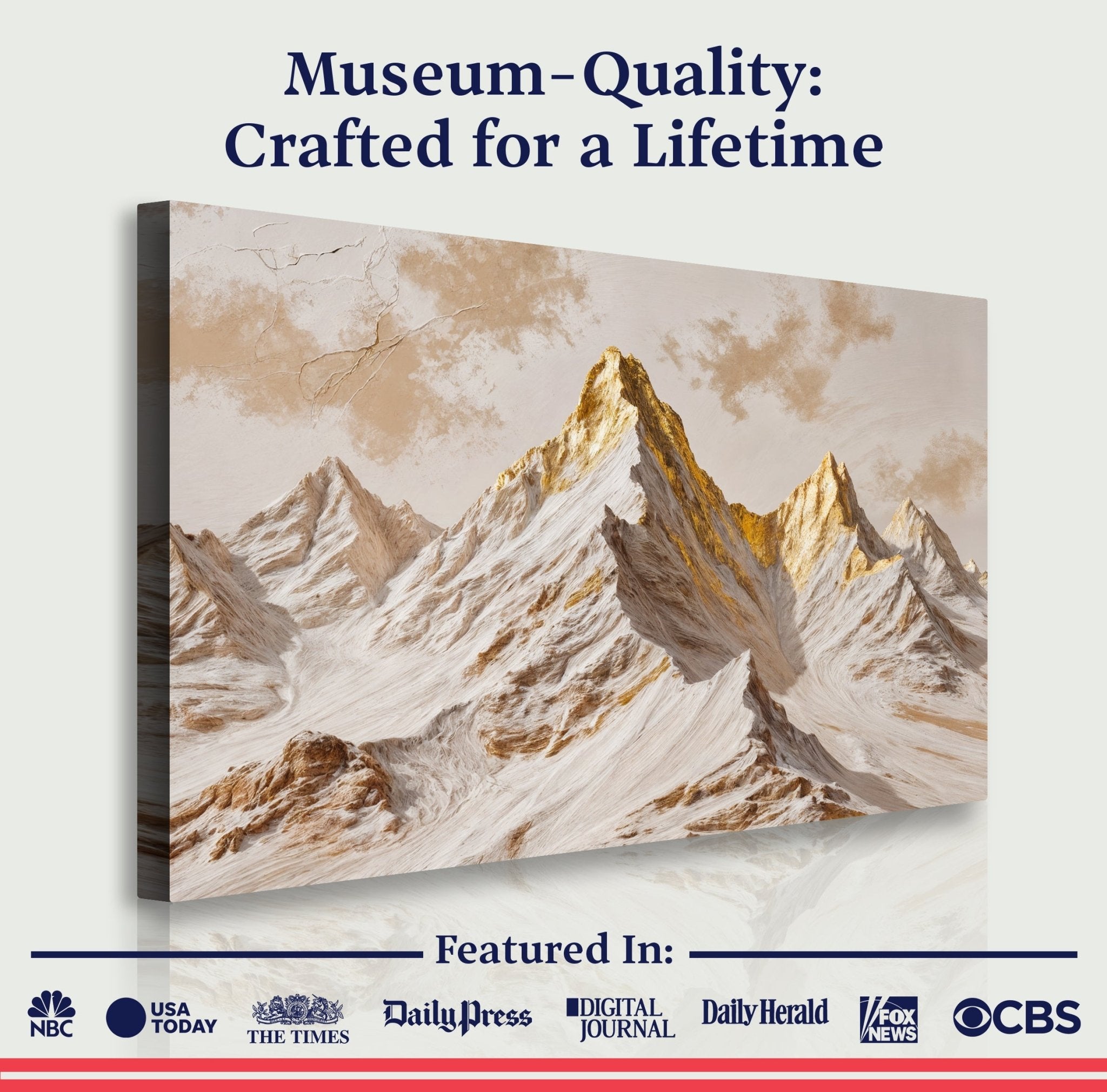 Golden Peaks Wall Art - Two & Gathered