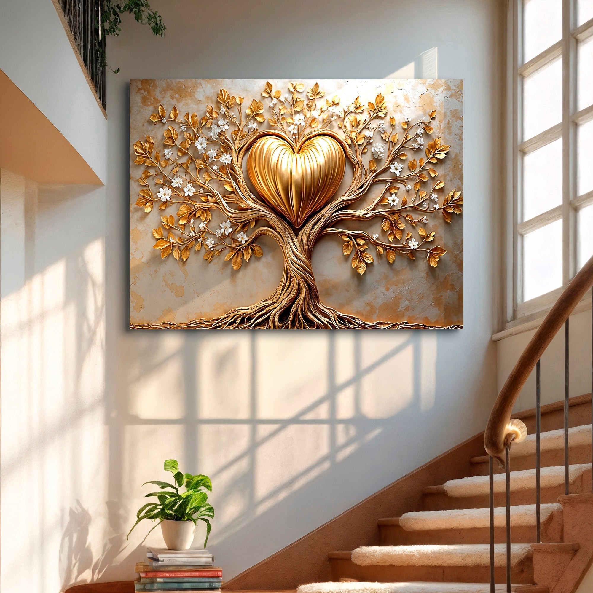 Golden Tree Heart Wall Art - Two & Gathered