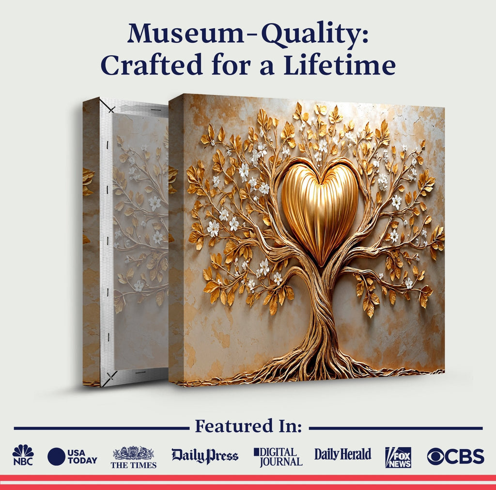 Golden Tree Heart Wall Art - Two & Gathered