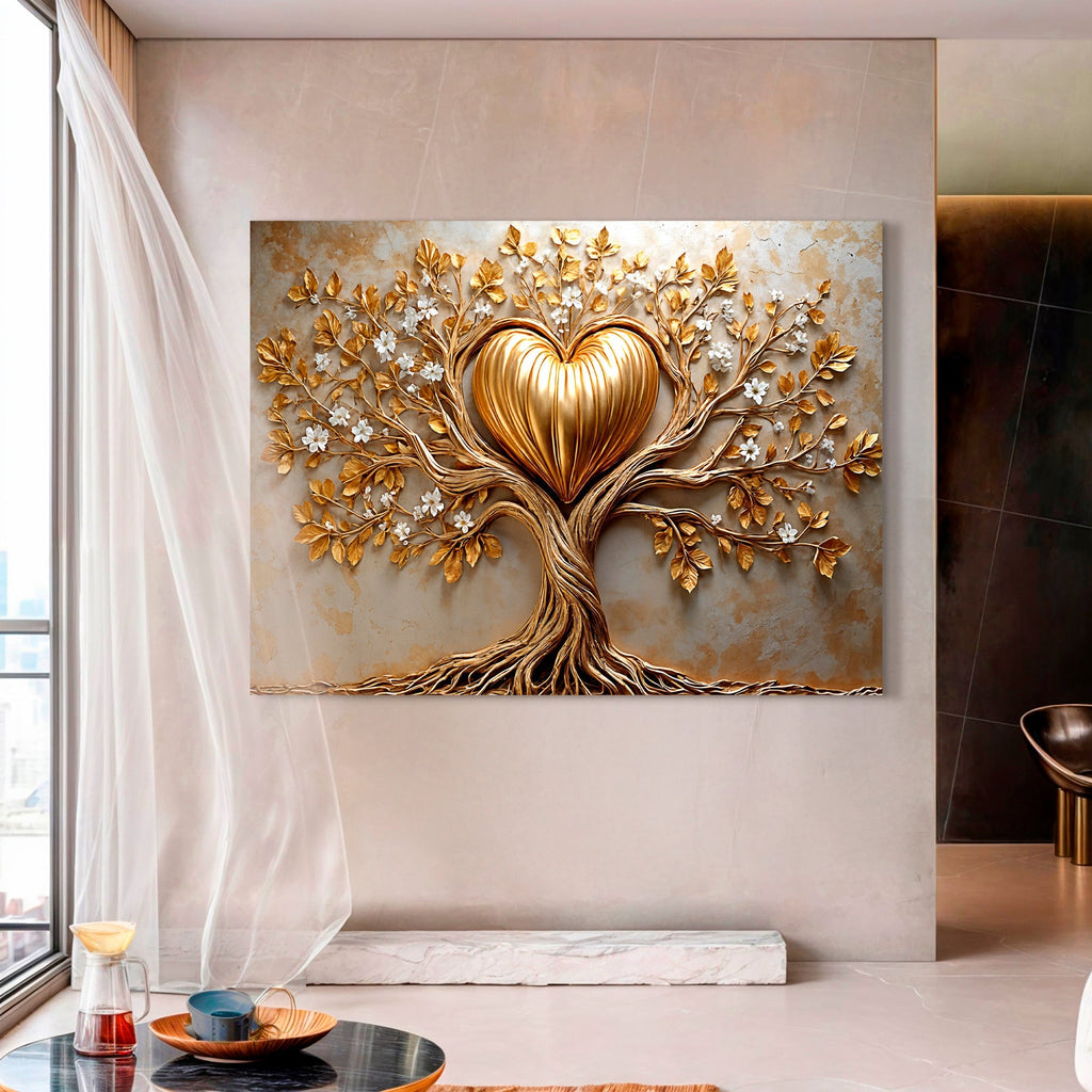 Golden Tree Heart Wall Art - Two & Gathered