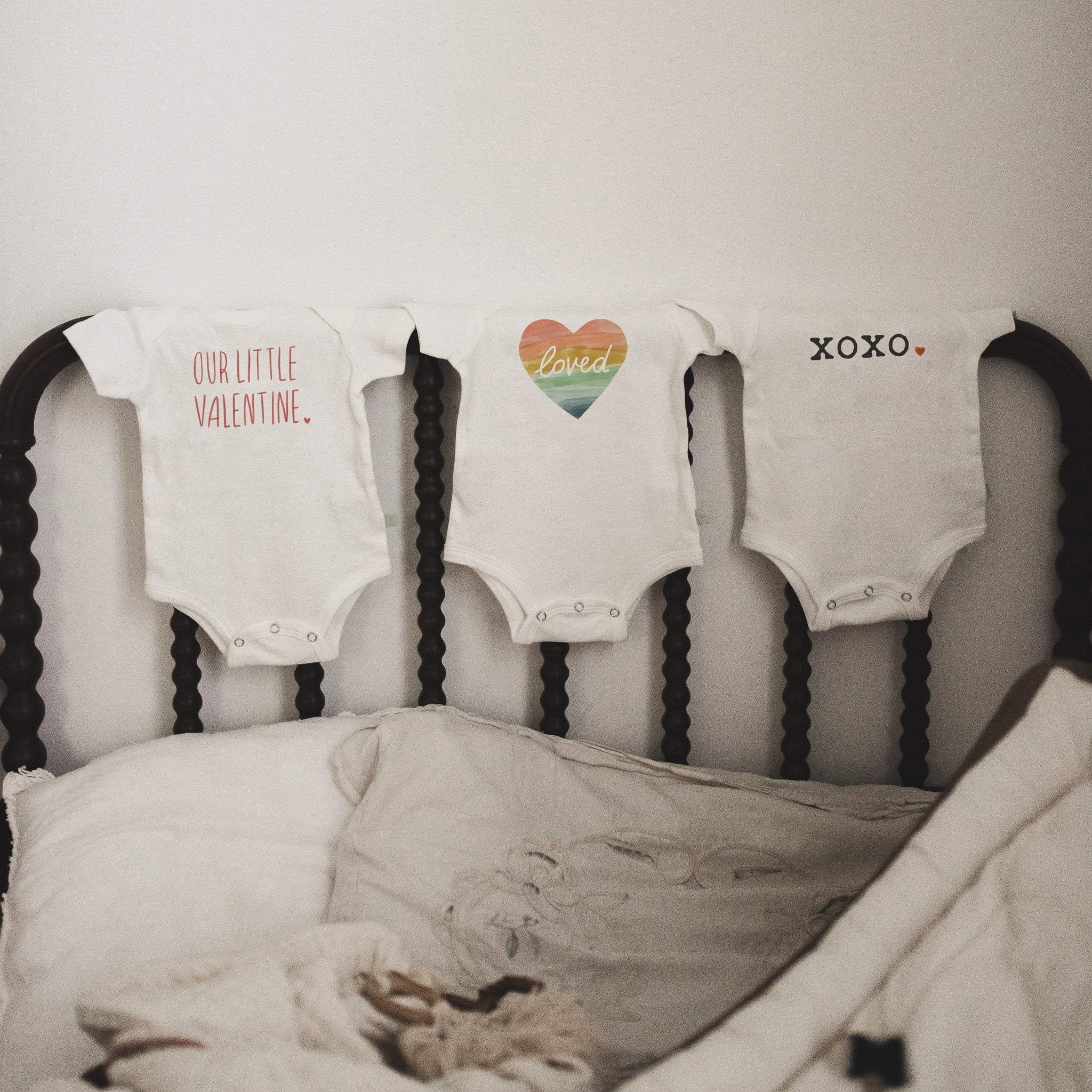 graphic bodysuit | loved rainbow heart - Two & Gathered