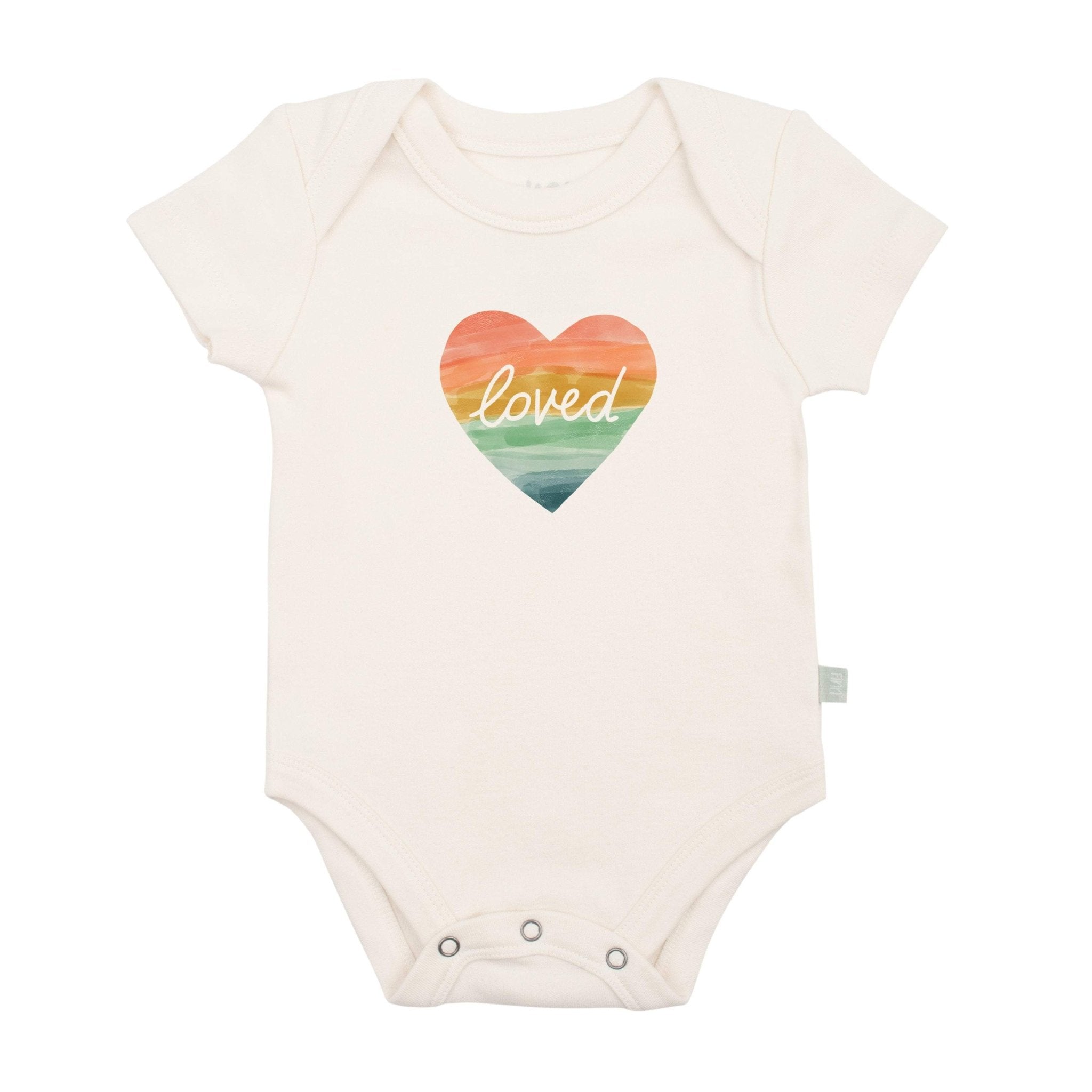 graphic bodysuit | loved rainbow heart - Two & Gathered