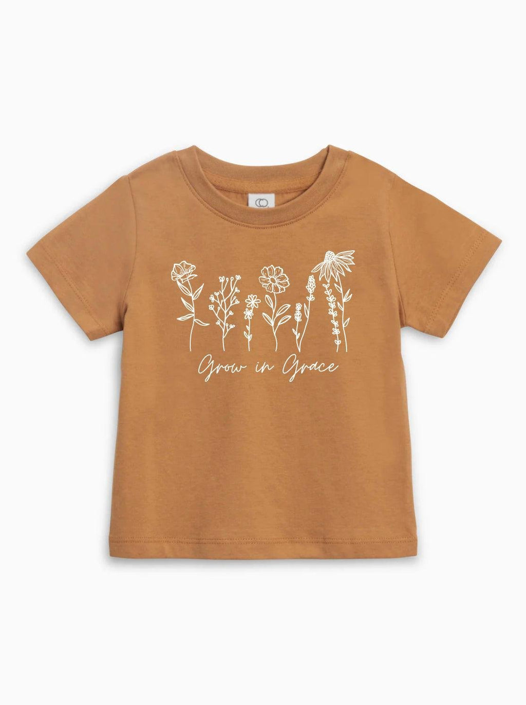 Grow In Grace Wildflowers Organic Cotton Baby And Kids Tee Easter Christian - Two & Gathered