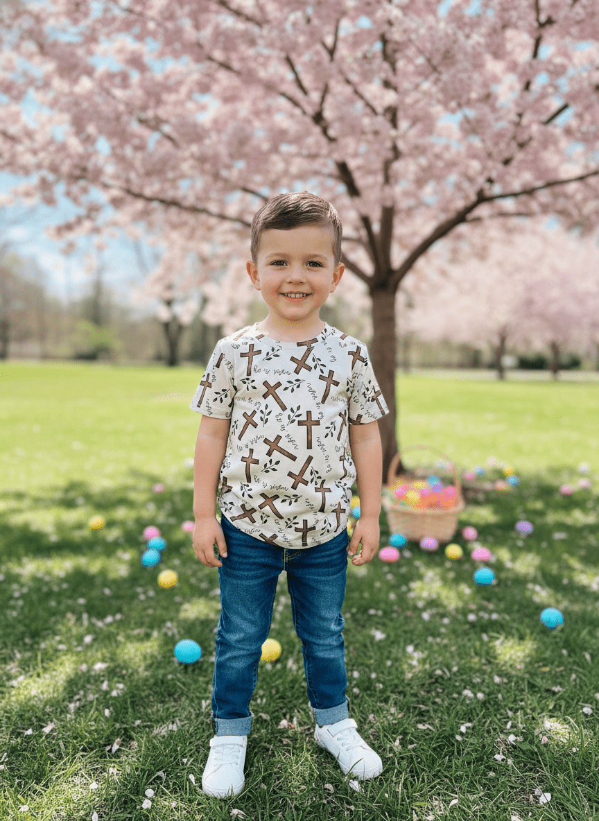 He is risen Short Sleeve T shirt - Two & Gathered