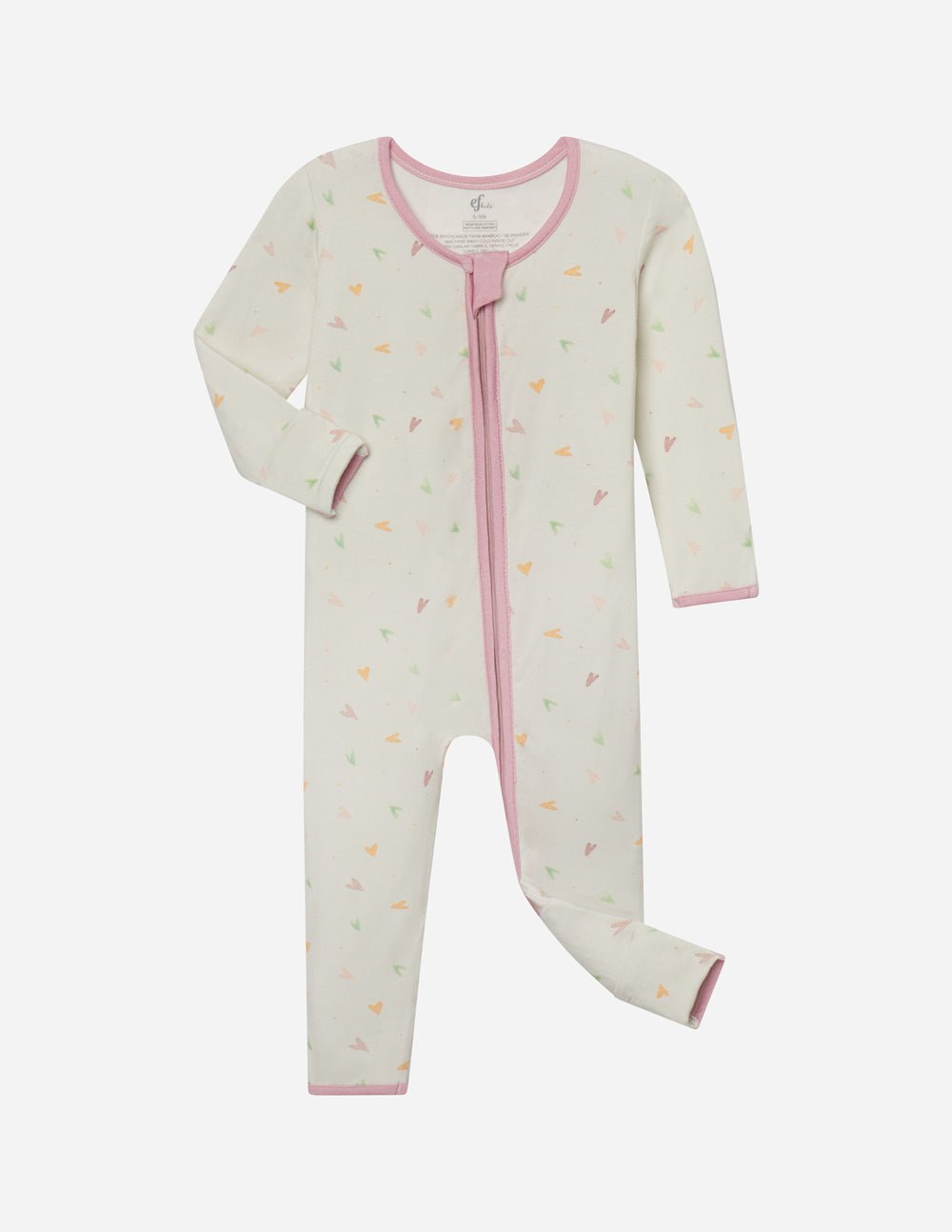 Heart Bamboo Convertible Footed Onesie - Two & Gathered