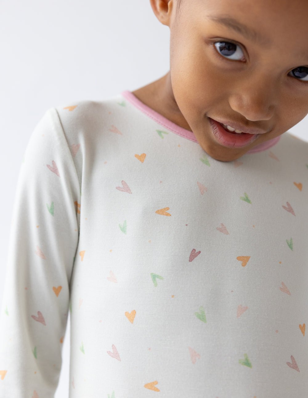 Heart Bamboo Kids Pajama Set - Two & Gathered