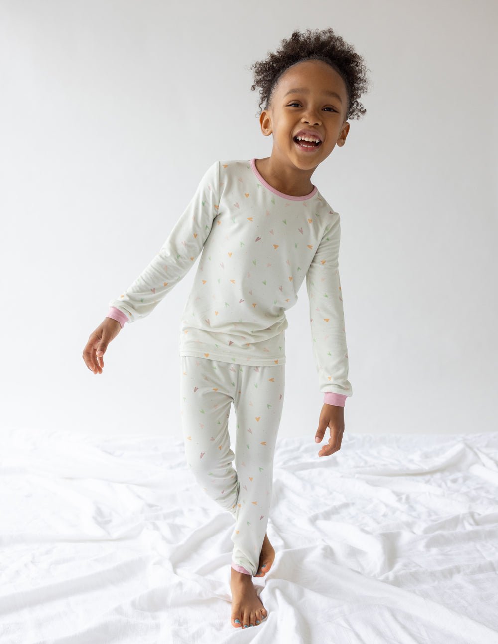 Heart Bamboo Kids Pajama Set - Two & Gathered