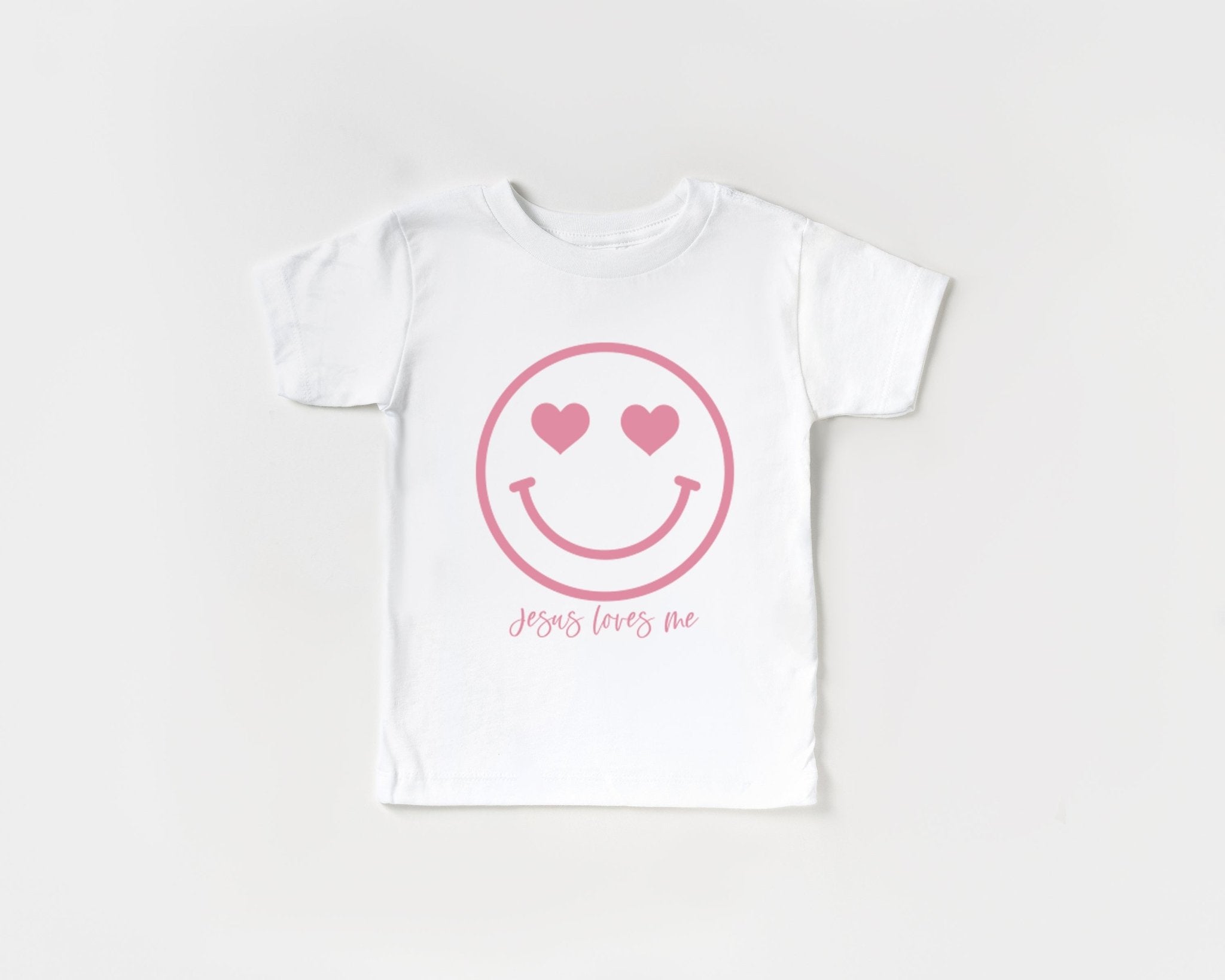 Heart Smile Jesus Loves Me Organic Cotton Baby And Kids Tee - Two & Gathered