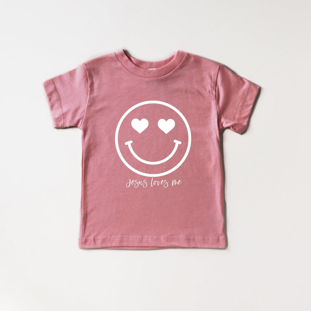 Heart Smile Jesus Loves Me Organic Cotton Baby And Kids Tee - Two & Gathered