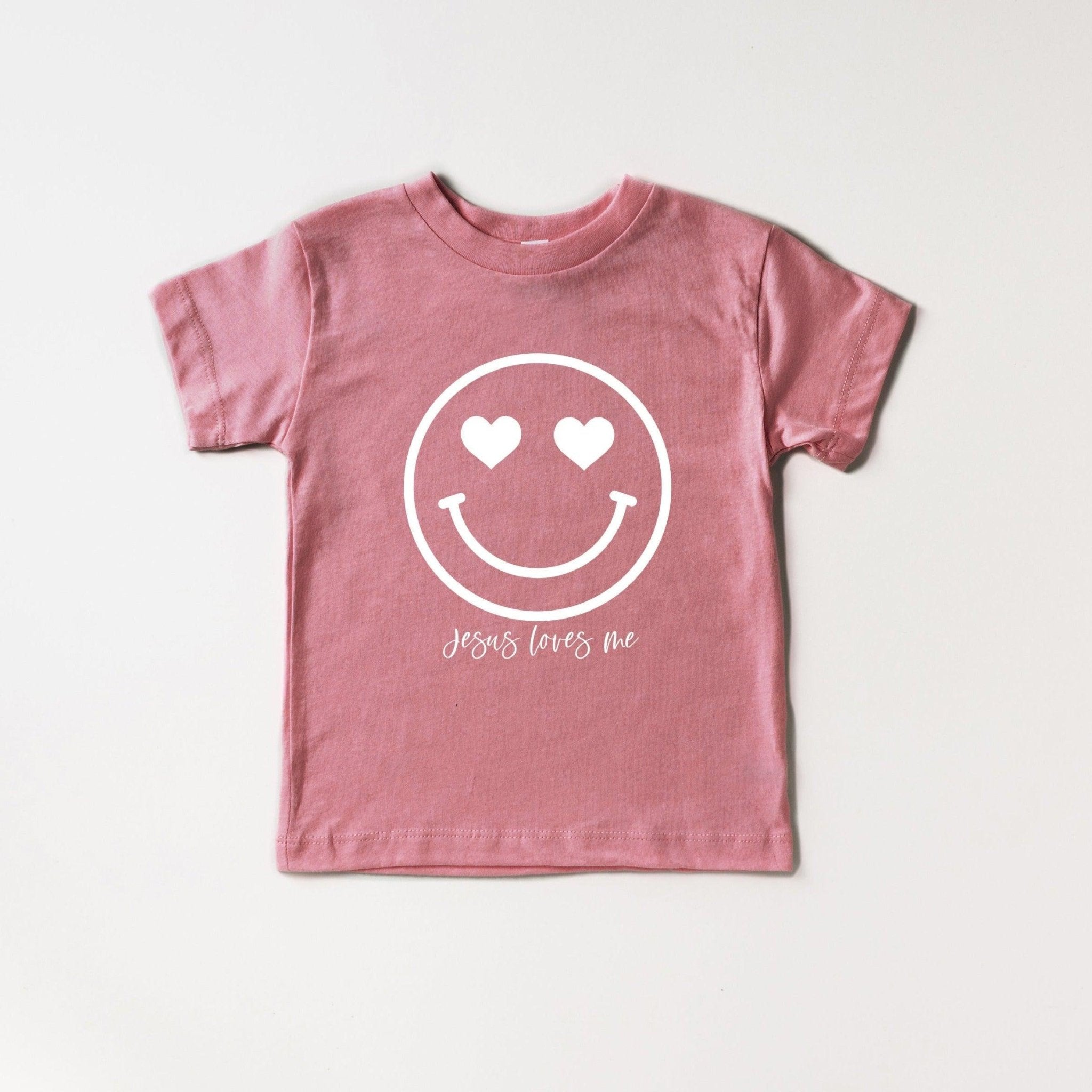 Heart Smile Jesus Loves Me Organic Cotton Baby And Kids Tee - Two & Gathered
