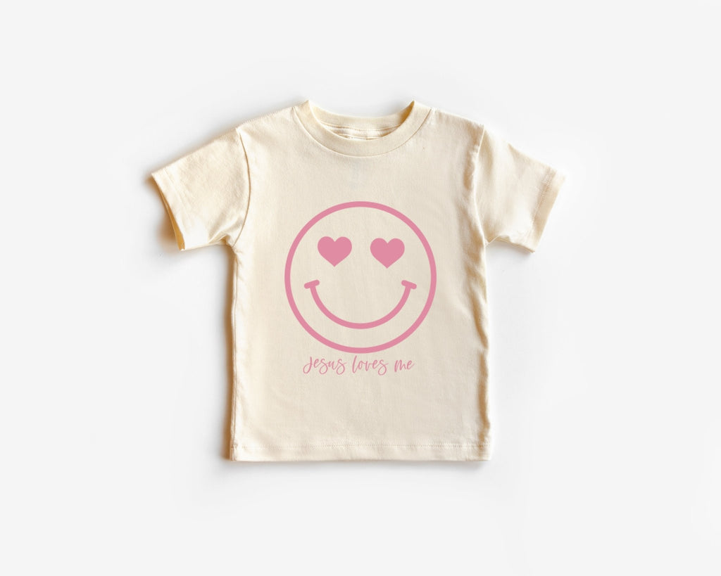 Heart Smile Jesus Loves Me Organic Cotton Baby And Kids Tee - Two & Gathered