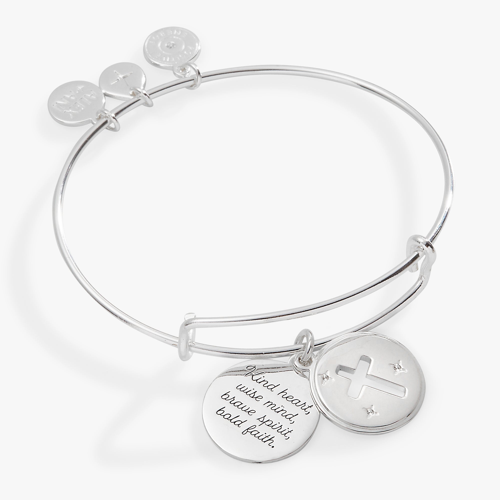Hidden Message Cross Affirmation Bangle - Two & Gathered