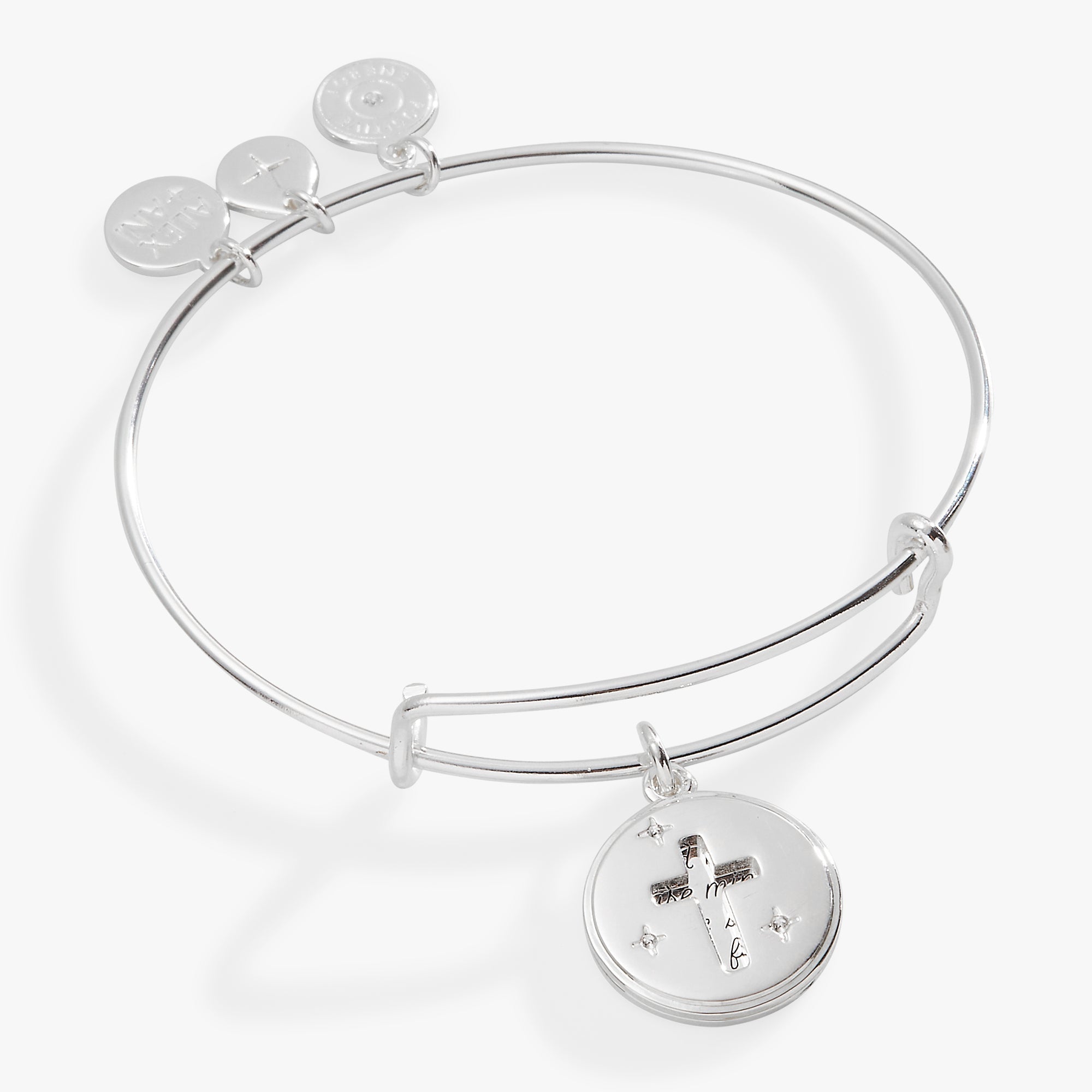 Hidden Message Cross Affirmation Bangle - Two & Gathered