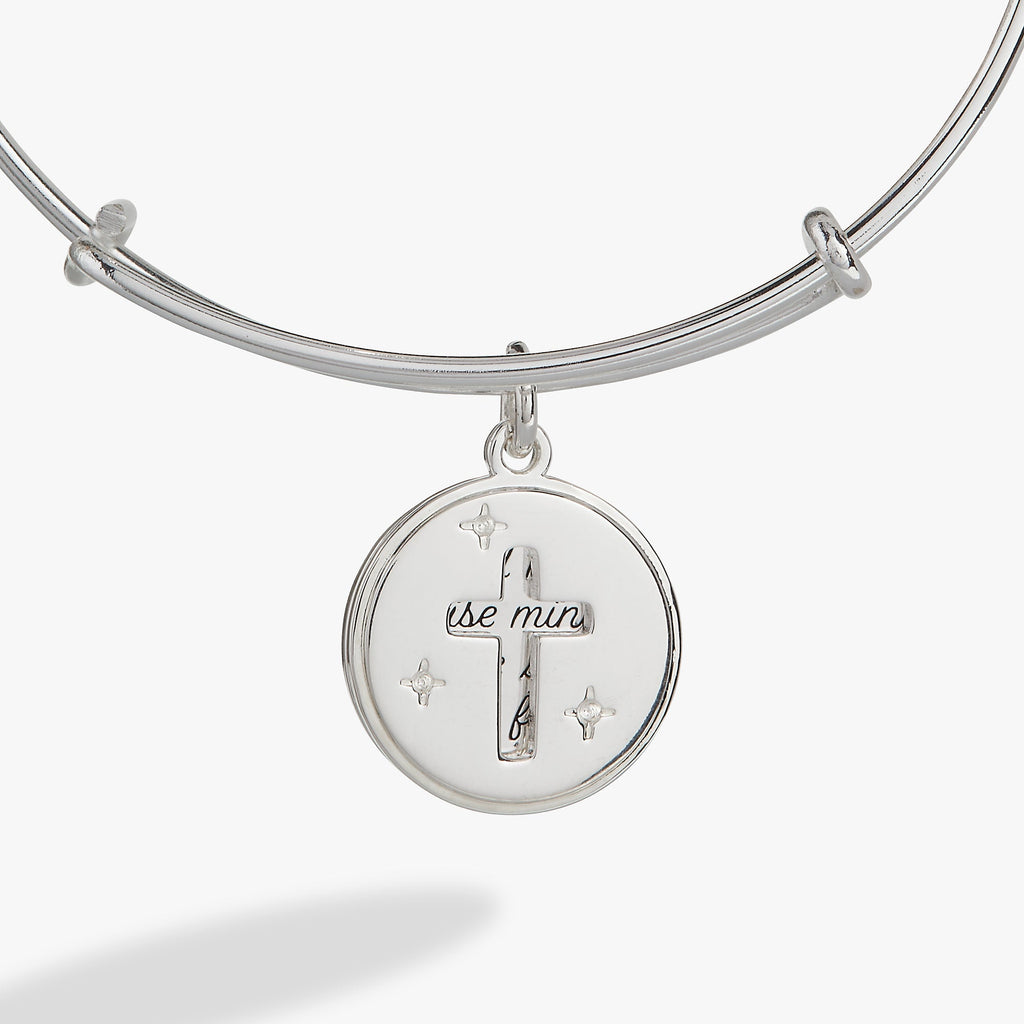 Hidden Message Cross Affirmation Bangle - Two & Gathered