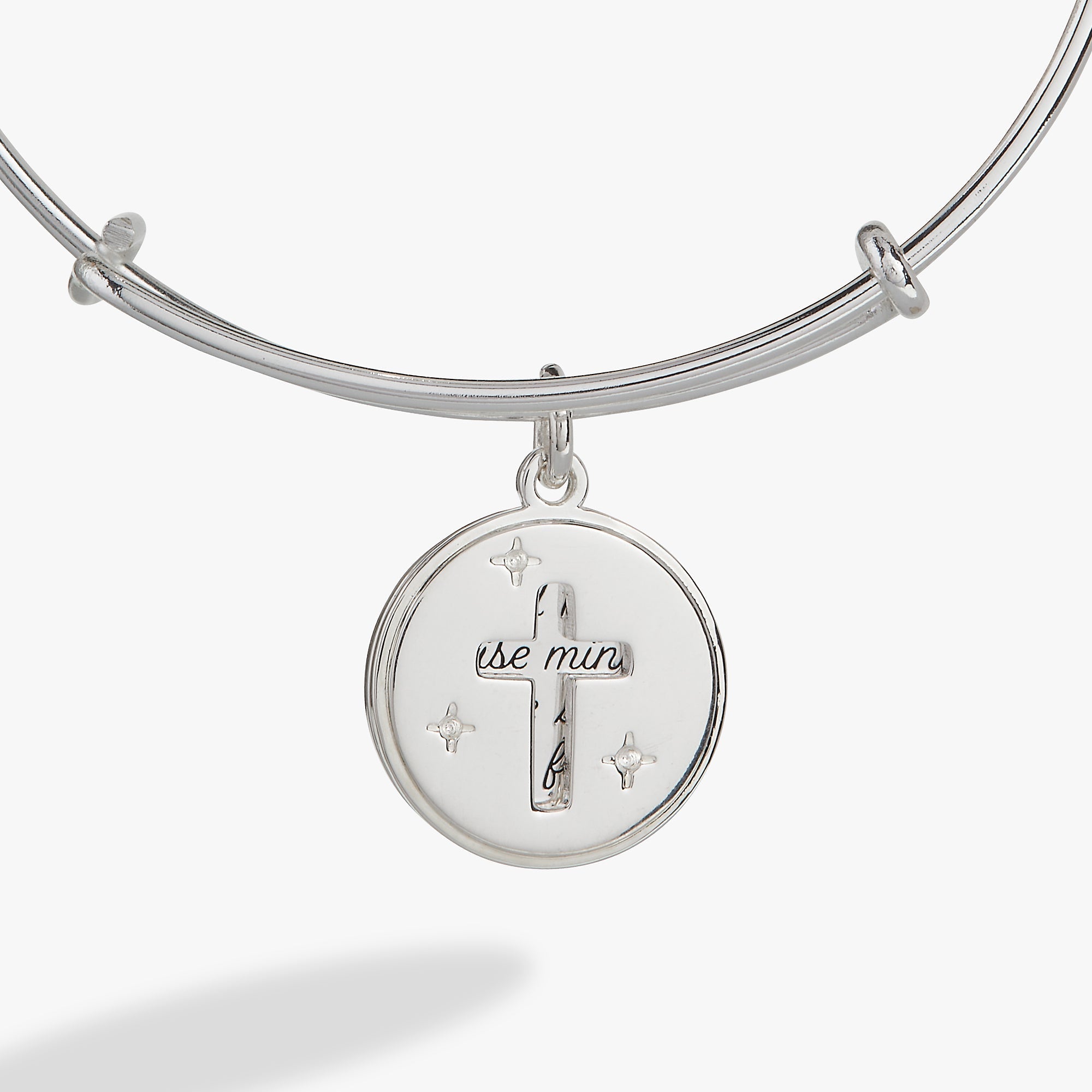 Hidden Message Cross Affirmation Bangle - Two & Gathered