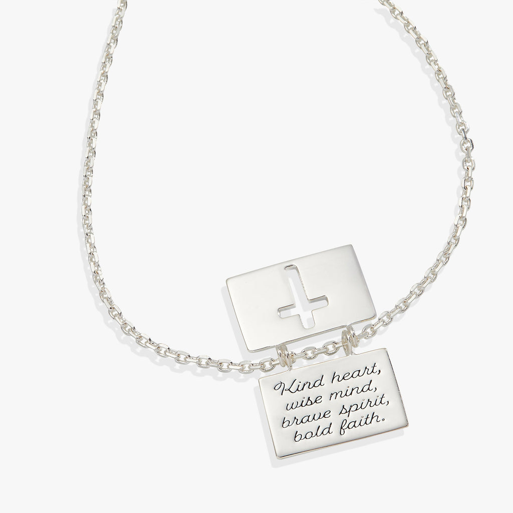 Hidden Message Cross Affirmation Necklace - Two & Gathered
