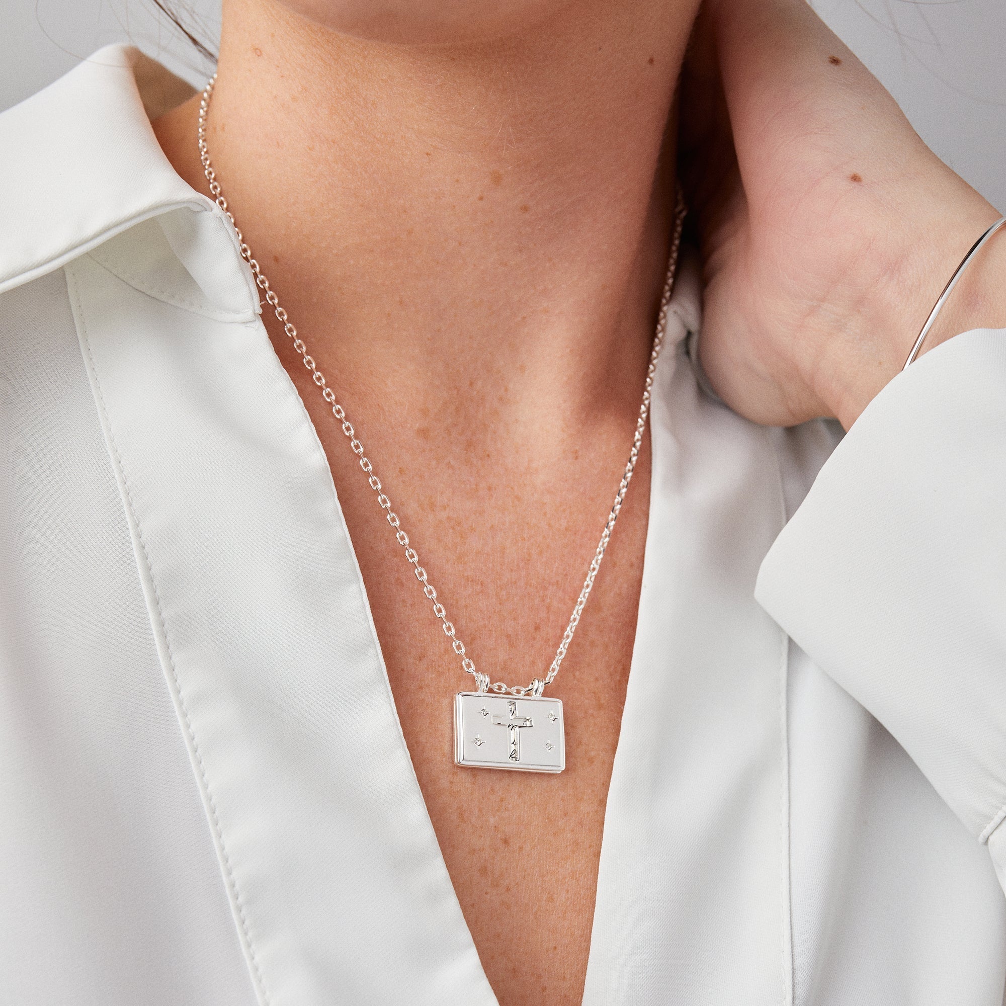 Hidden Message Cross Affirmation Necklace - Two & Gathered