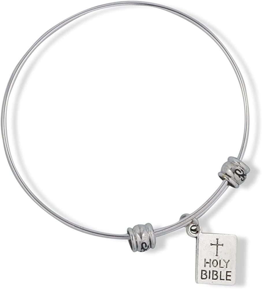 Holy Bible Fancy Charm Bangle - Two & Gathered
