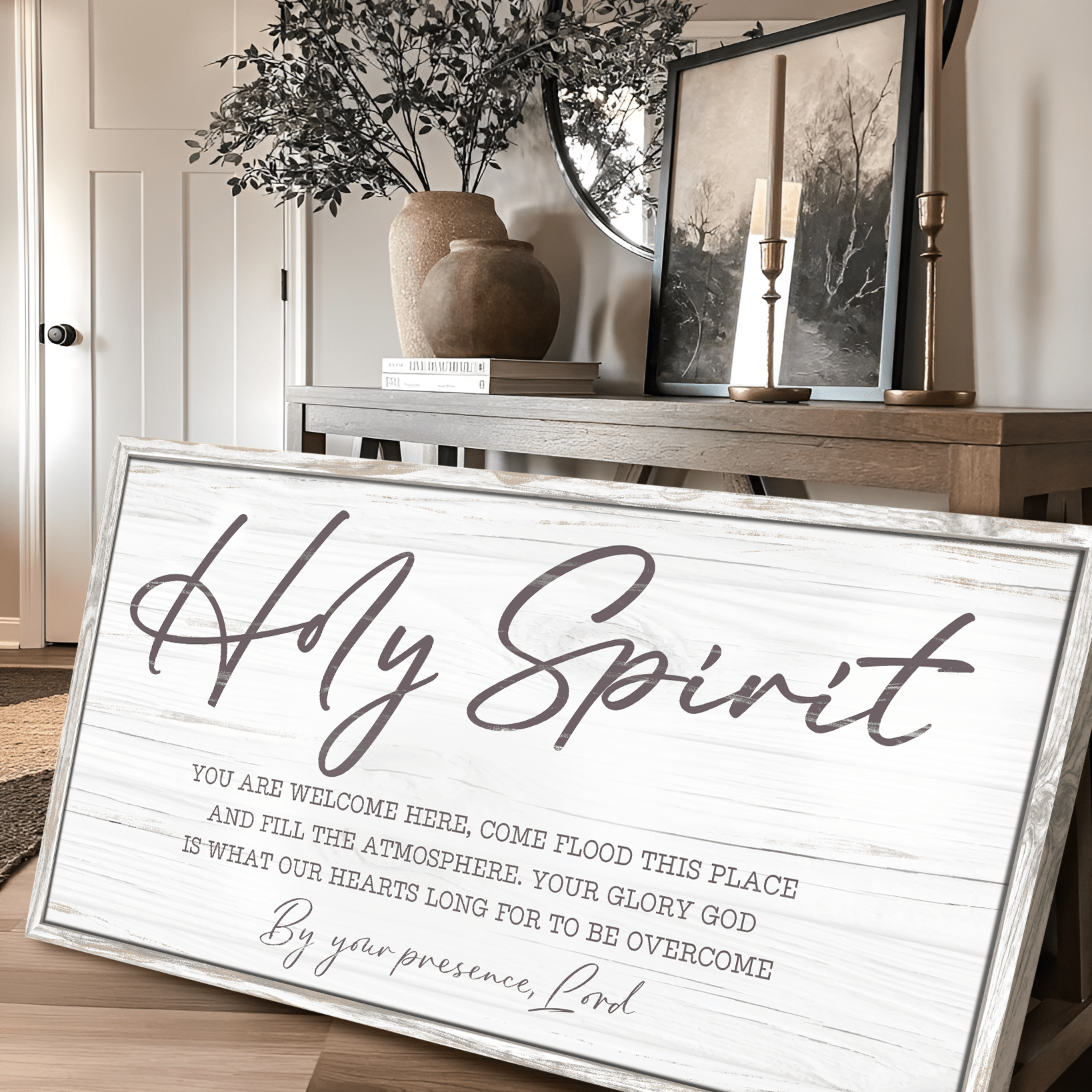 Holy Spirit You are Welcome Here Faith Sign III - Two & Gathered