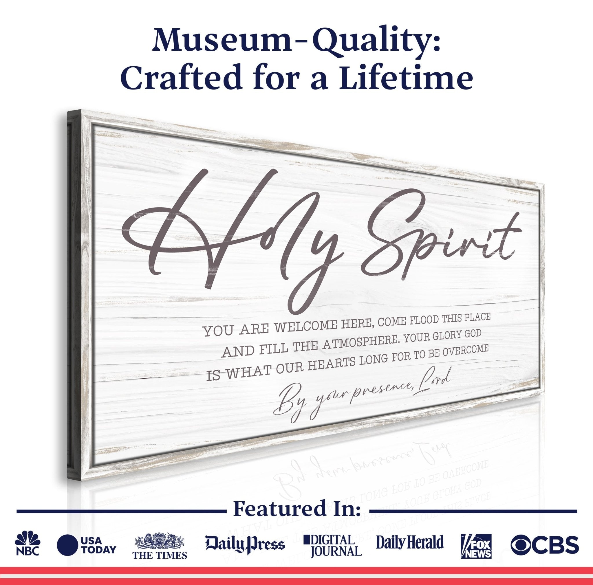 Holy Spirit You are Welcome Here Faith Sign III - Two & Gathered