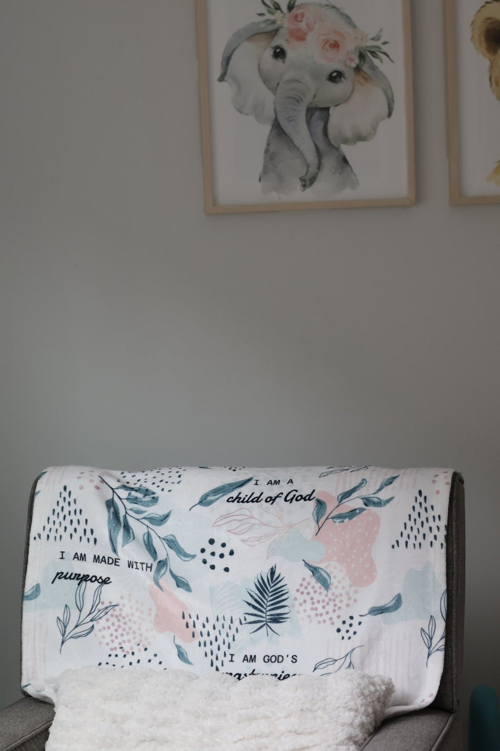 I Am Bible Verse Plush Blanket - Two & Gathered