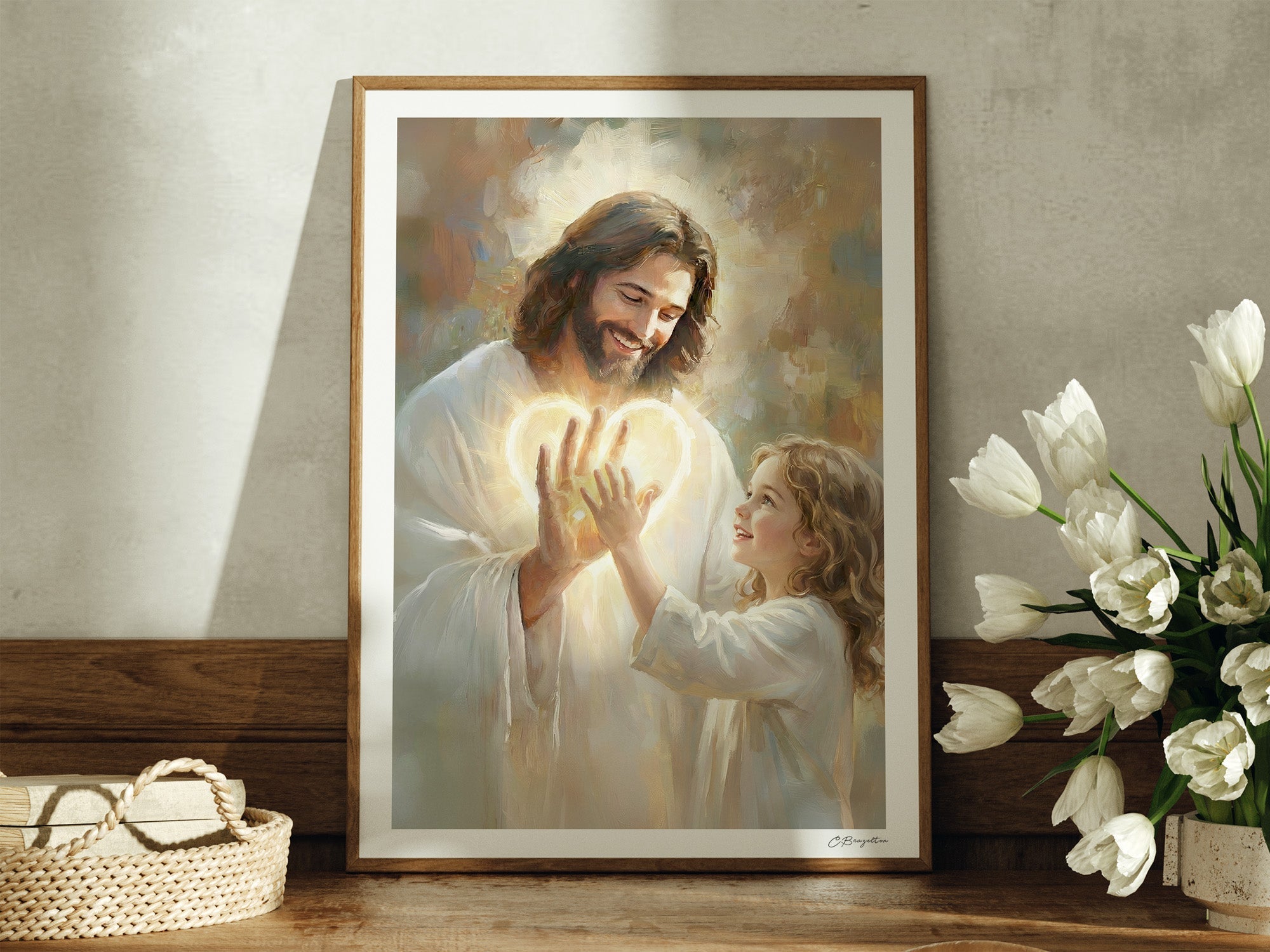 In His Hands | Signed Handmade Art Print - Two & Gathered