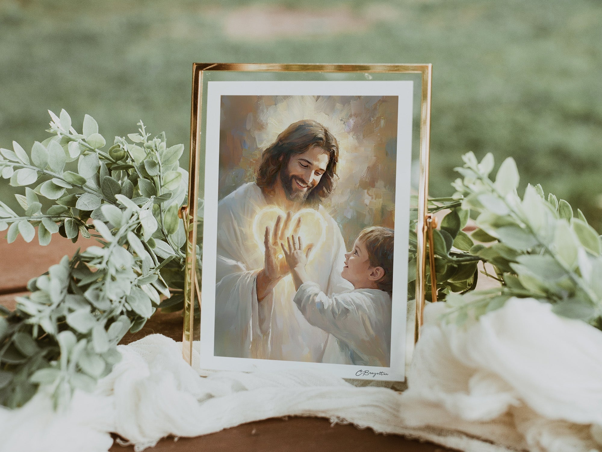 In His Hands | Signed Handmade Art Print - Two & Gathered