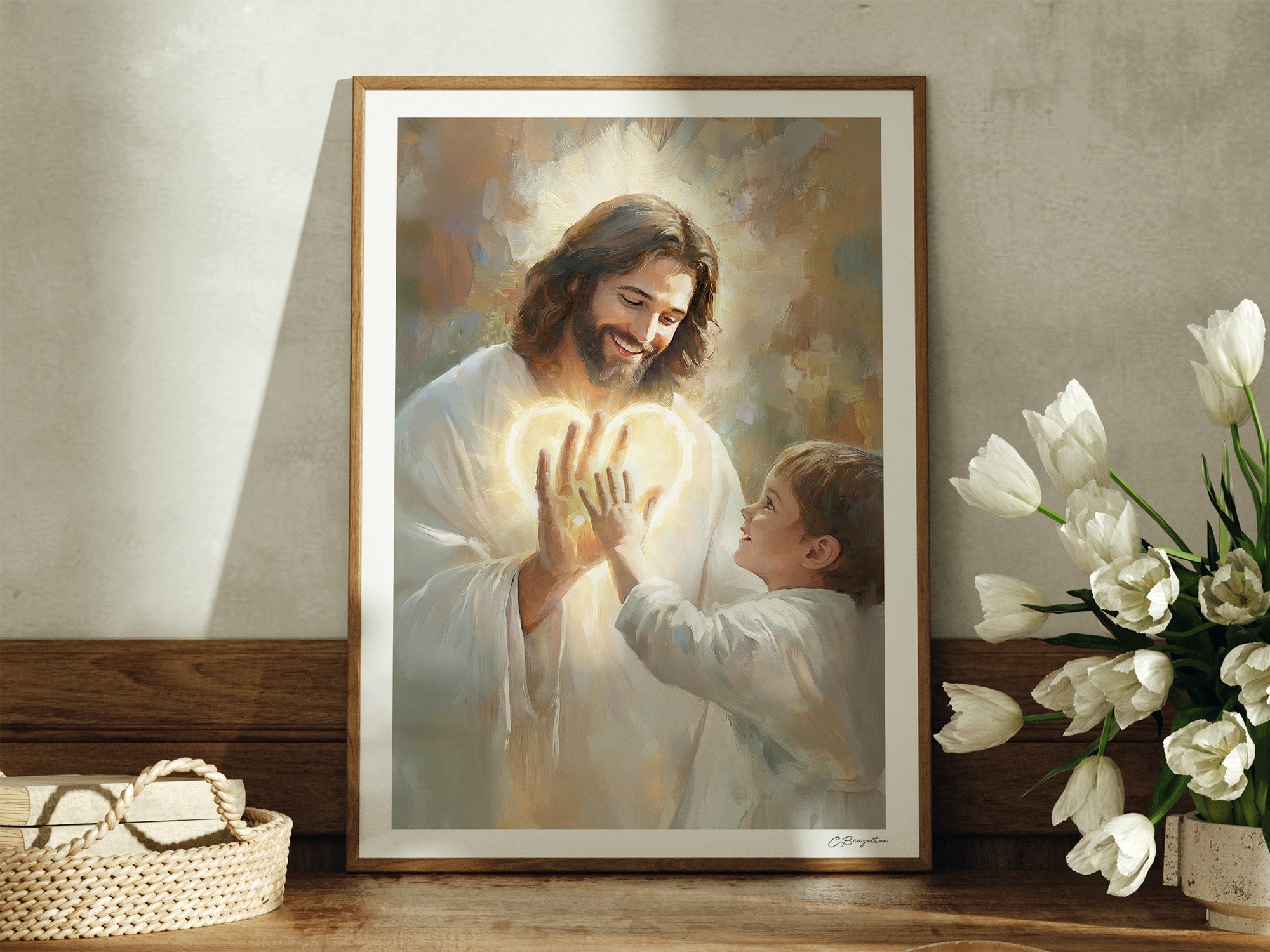 In His Hands | Signed Handmade Art Print - Two & Gathered