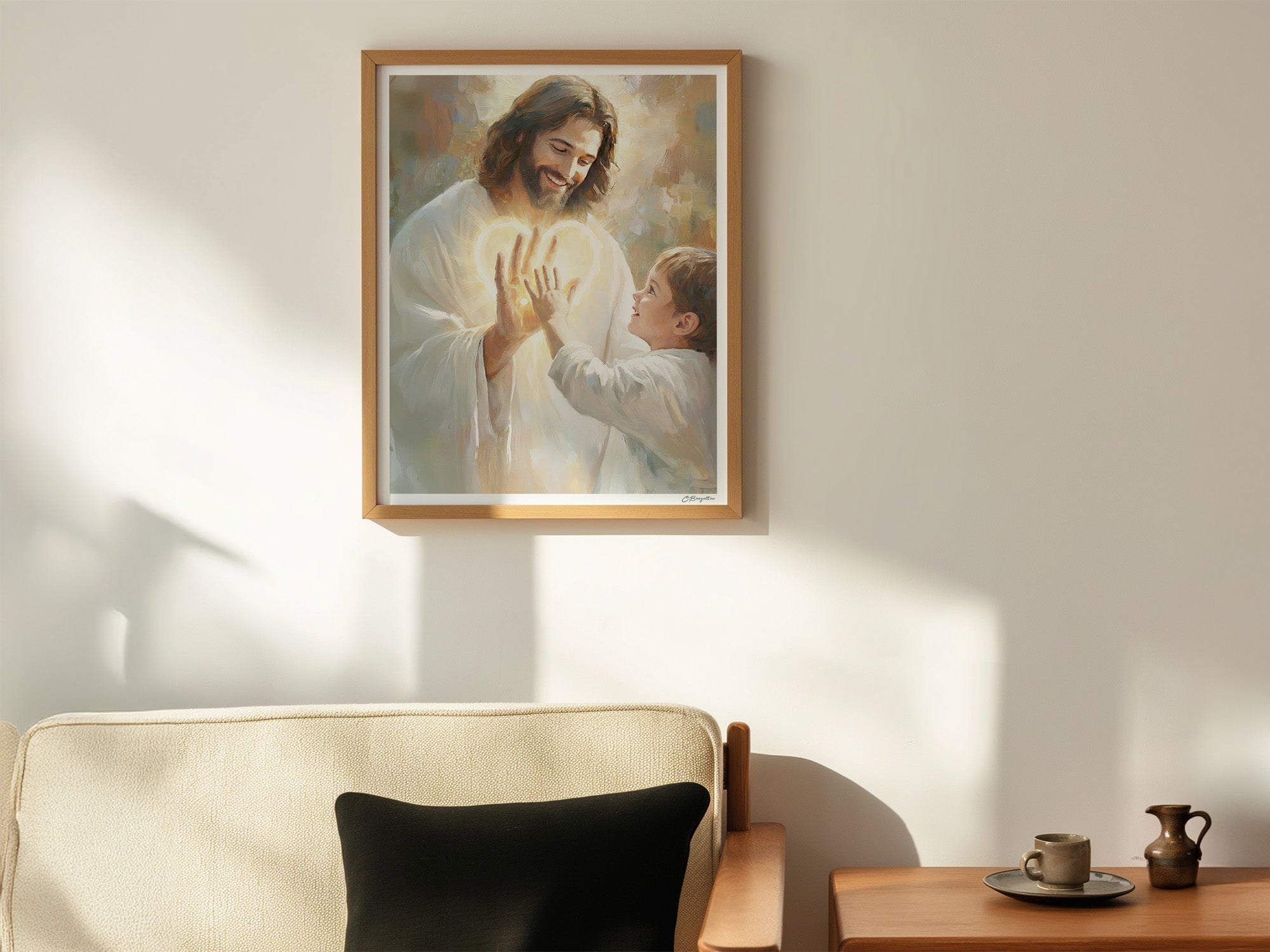 In His Hands | Signed Handmade Art Print - Two & Gathered