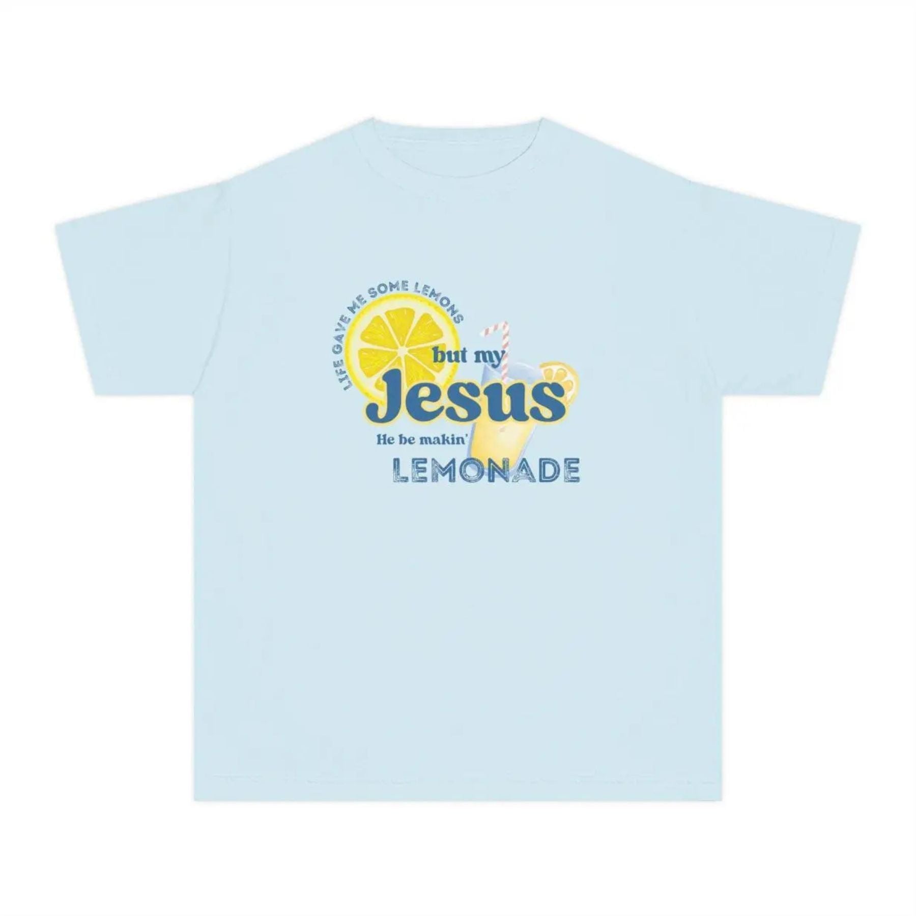 Inspirational Christian Shirt – Lemonade Faith Tee, "Life Gave Me Lemons but Jesus Makes Lemonade" Shirt, Cute Religious Gift, Bible Verse Top - Two & Gathered