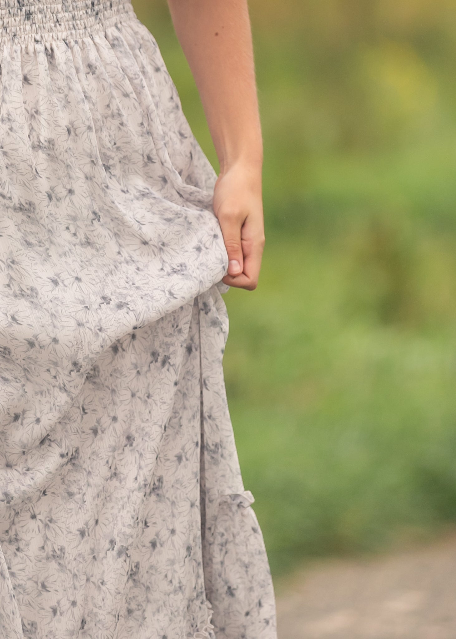 Isabella Blue Floral V Neck Maxi Dress - Two & Gathered