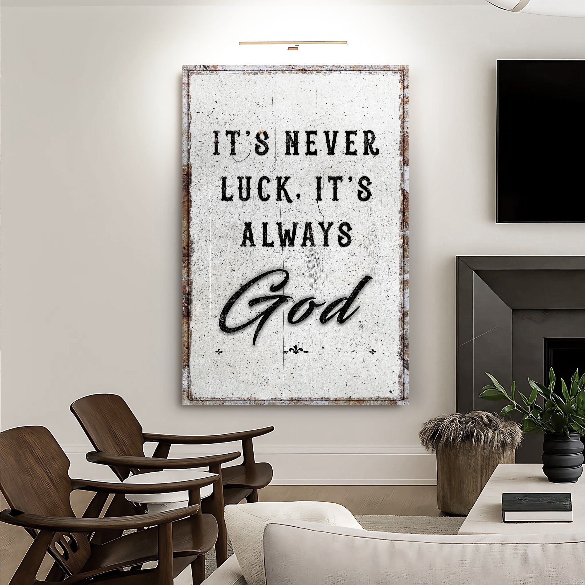 It's Never Luck, It's Always God Faith Wall Art - Two & Gathered