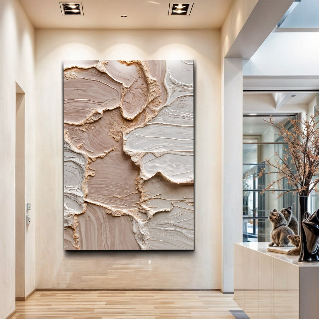 Ivory Minimalist Abstract Wall Art - Two & Gathered