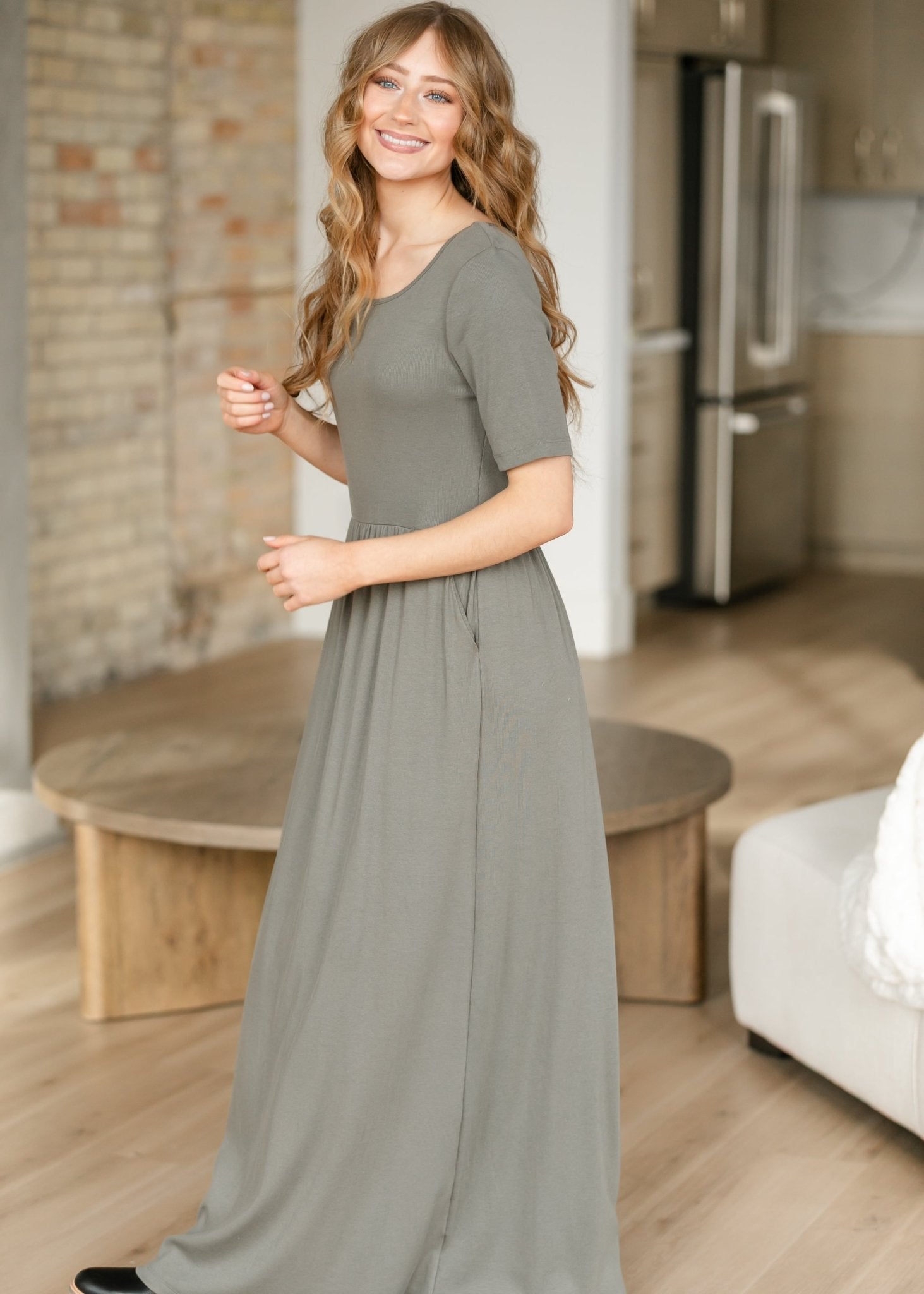 Jasmine Ribbed Maxi Dress - Two & Gathered