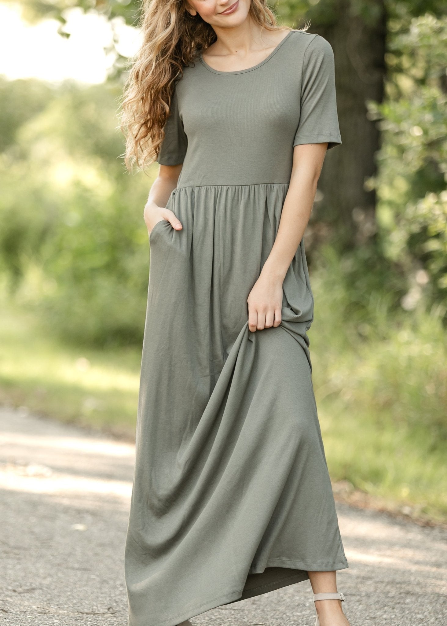 Jasmine Ribbed Maxi Dress - Two & Gathered