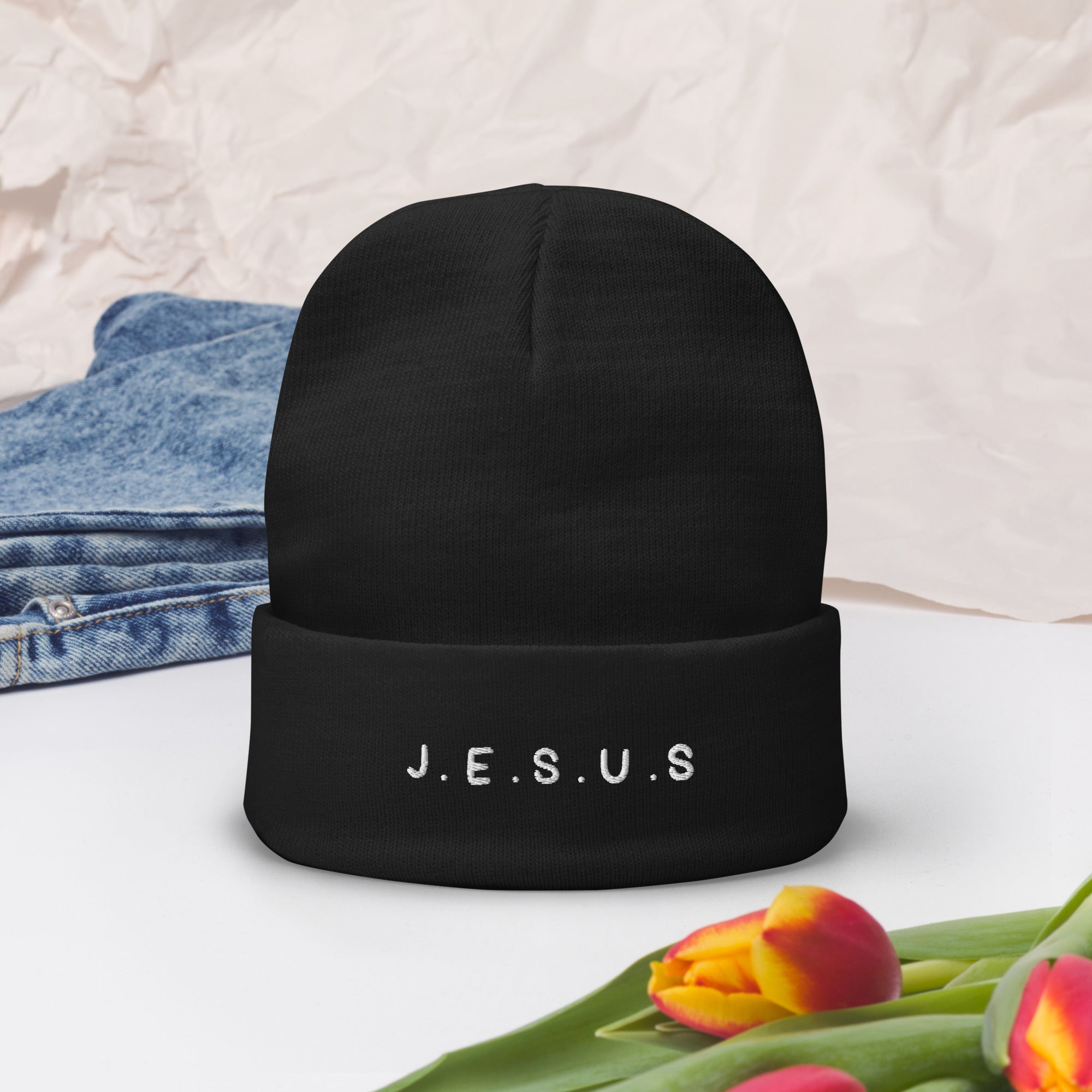Jesus Embroidered Beanie - Two & Gathered