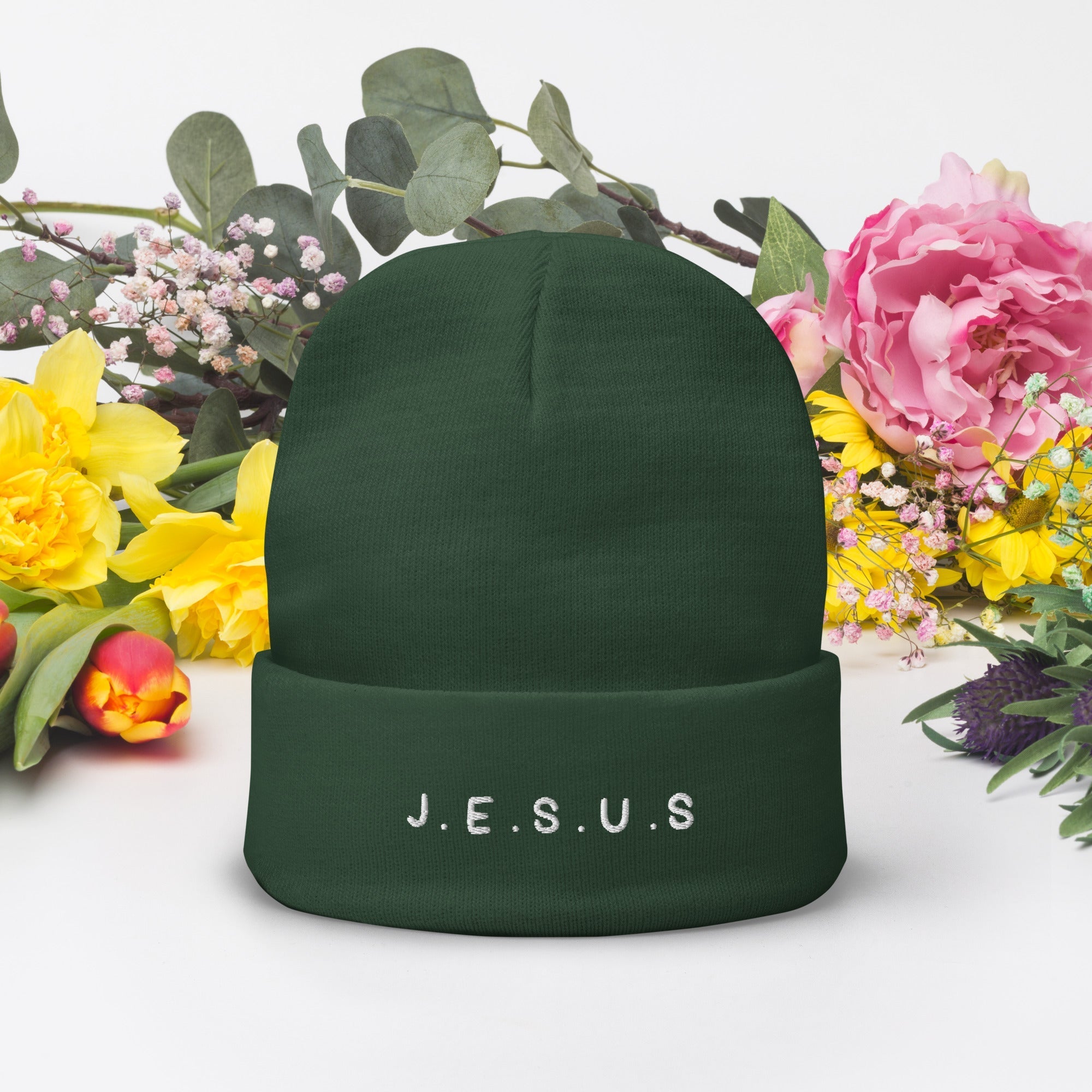Jesus Embroidered Beanie - Two & Gathered
