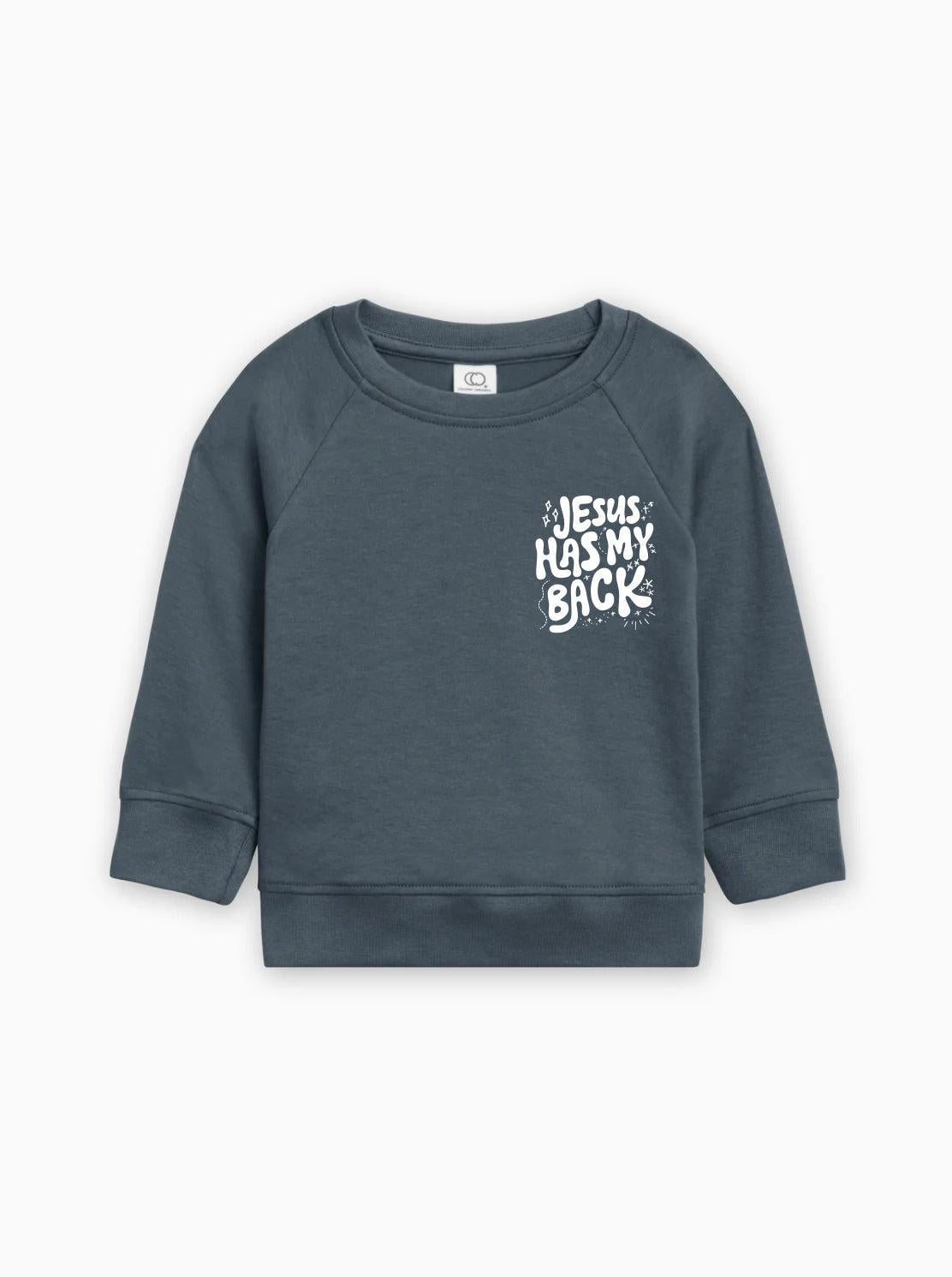 Jesus has my back Christian Organic Cotton Toddler Kids Pullover - Two & Gathered