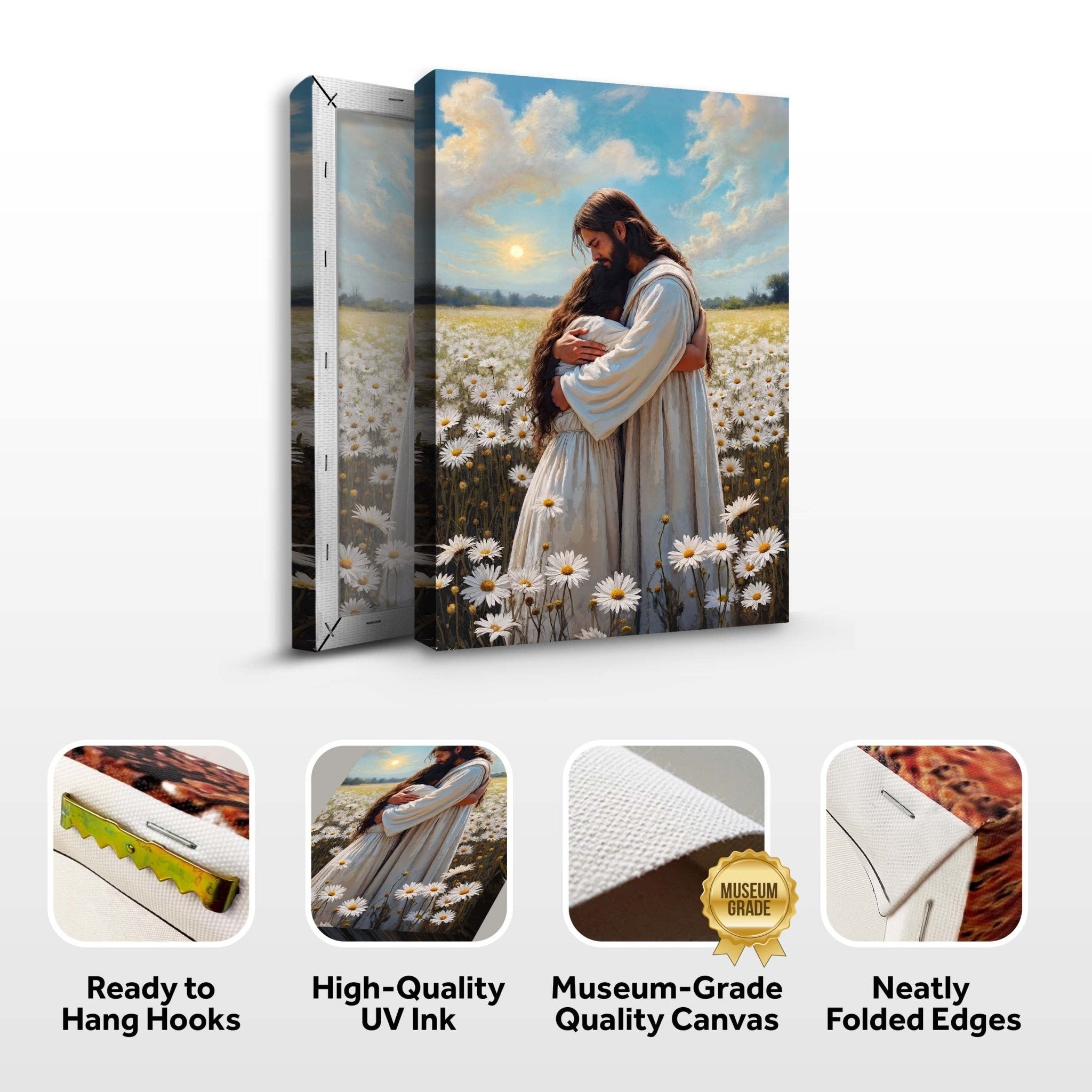 Jesus Hugging Woman Faith Wall Art - Two & Gathered