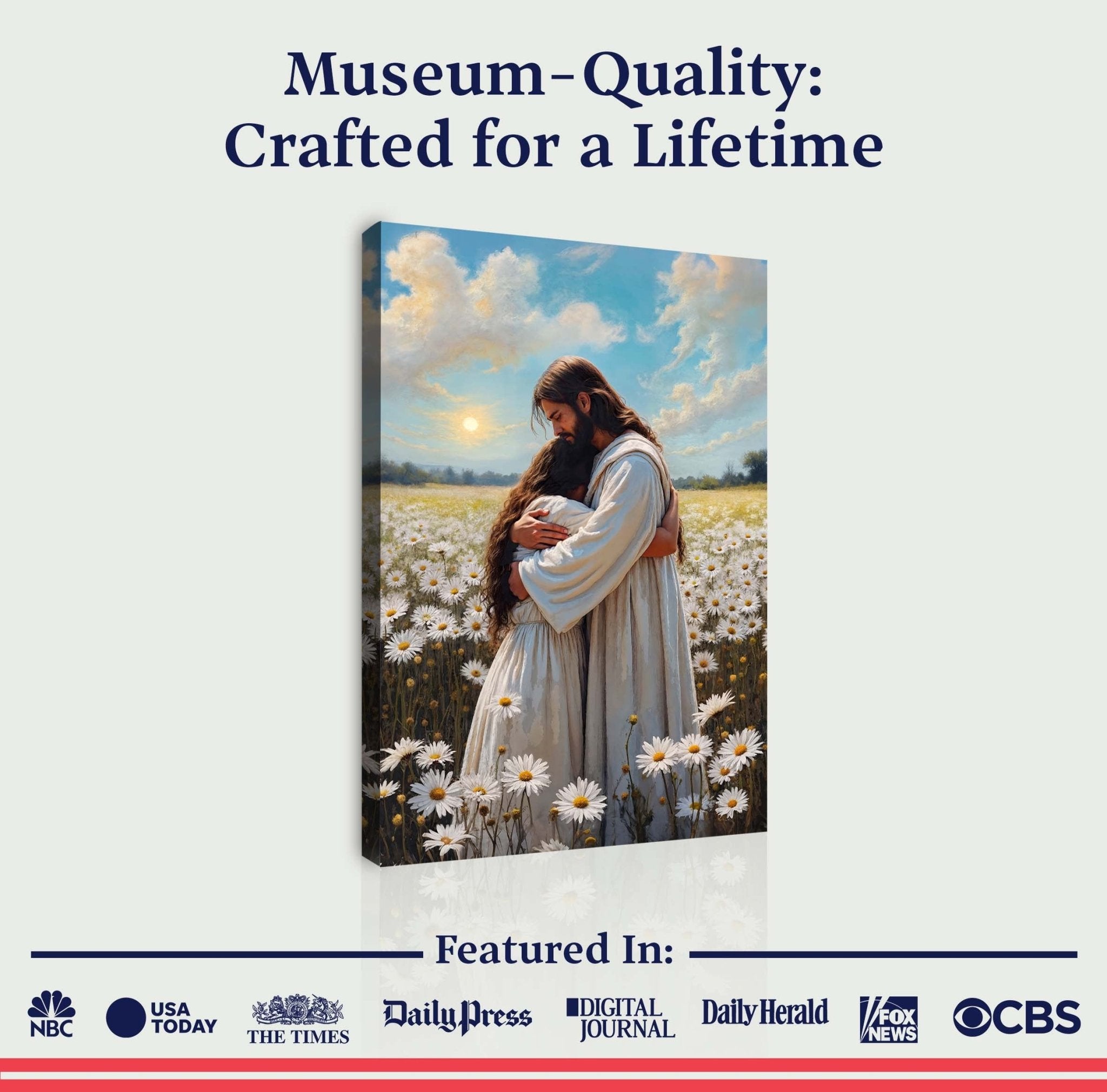 Jesus Hugging Woman Faith Wall Art - Two & Gathered