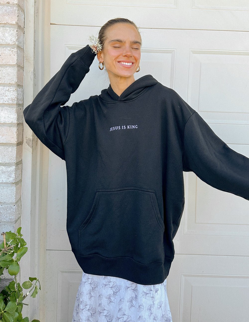 Jesus Is King Black Unisex Hoodie - Two & Gathered