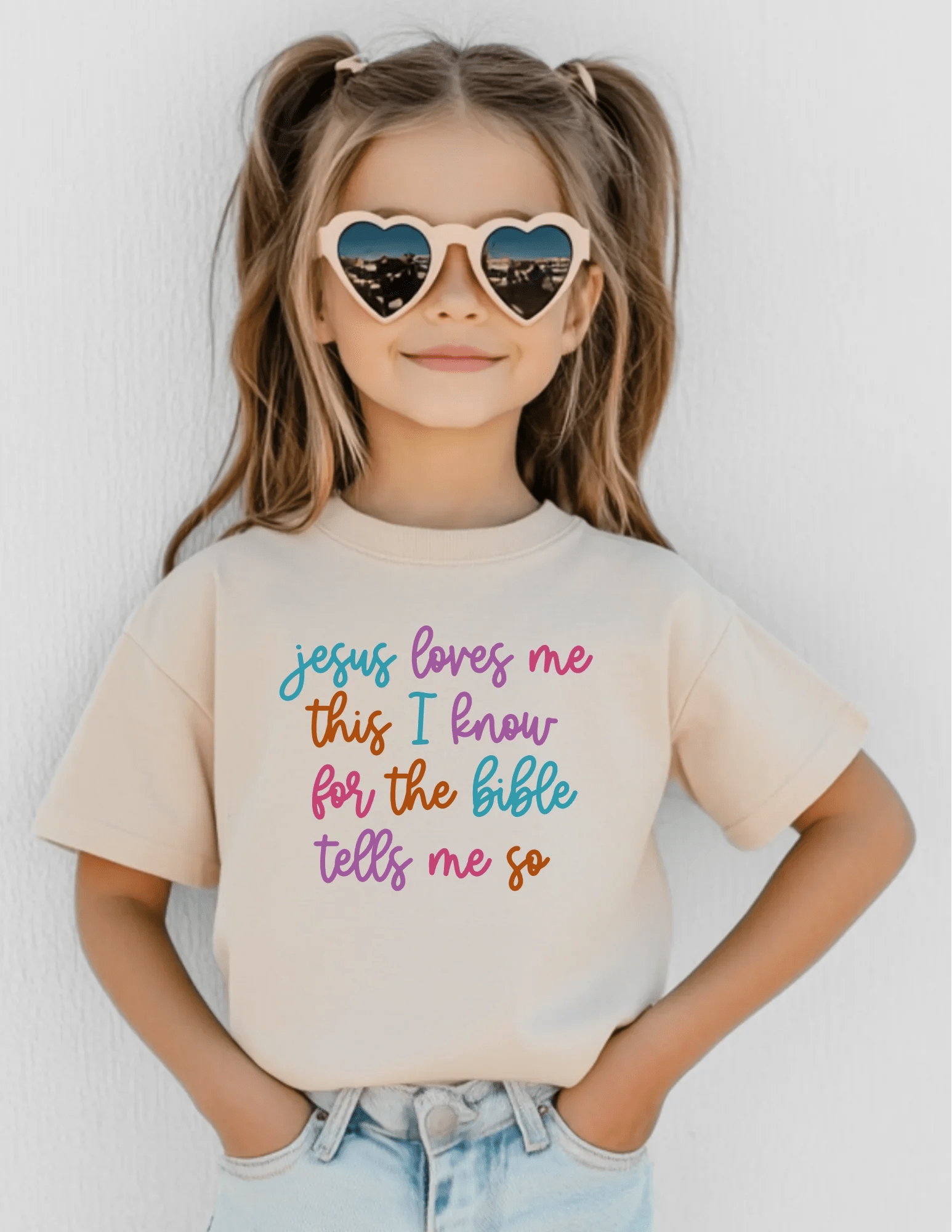 Jesus Loves Me Shirt for Kids & Toddlers | Christian Baby Tee | Faith Based Toddler T-Shirt | Child Bible Verse Tee - Two & Gathered