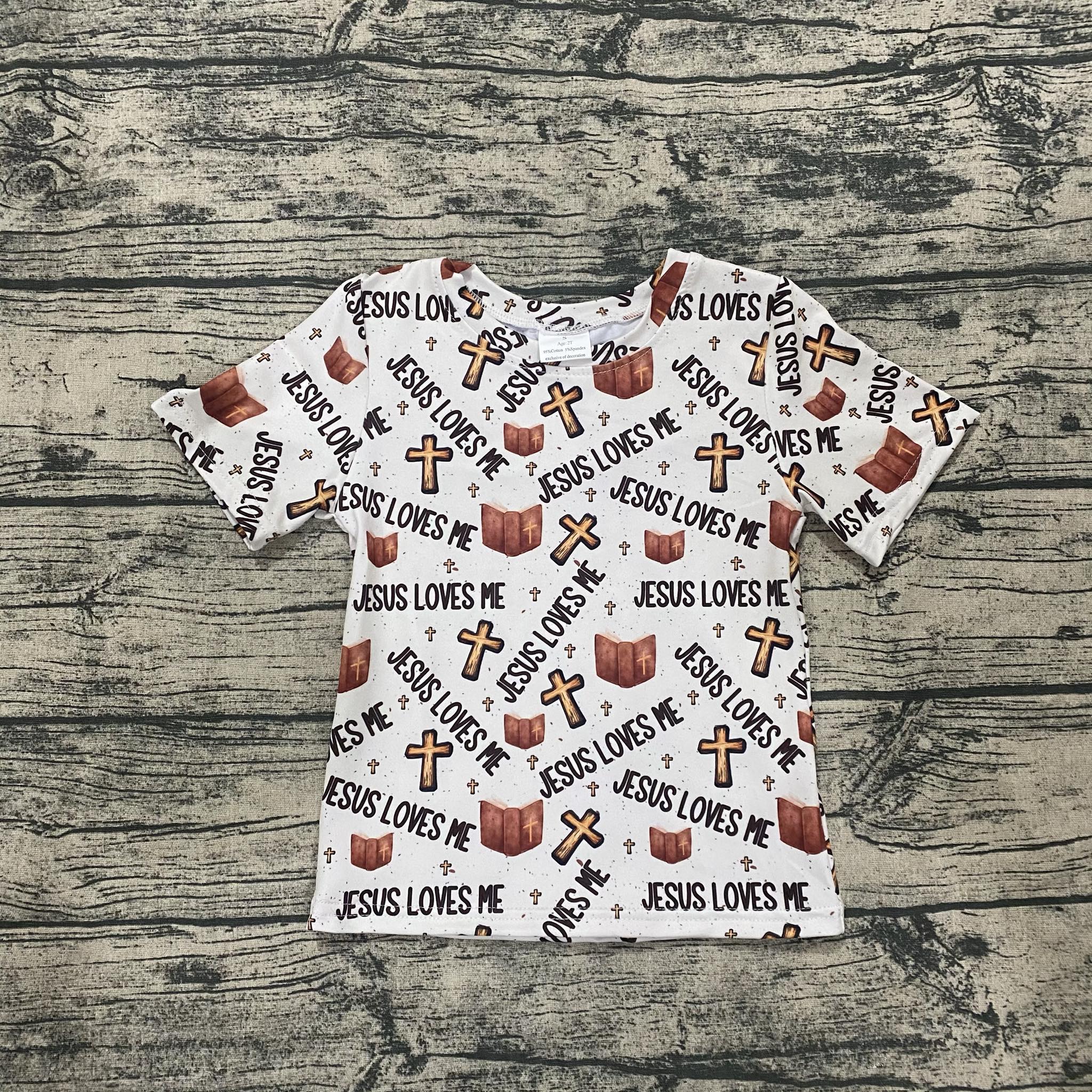 Jesus loves me Short Sleeve T shirt - Two & Gathered