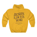 Jesus Loves You Hoodie Christian Hooded Sweatshirt Jesus s Christian Merch - Two & Gathered
